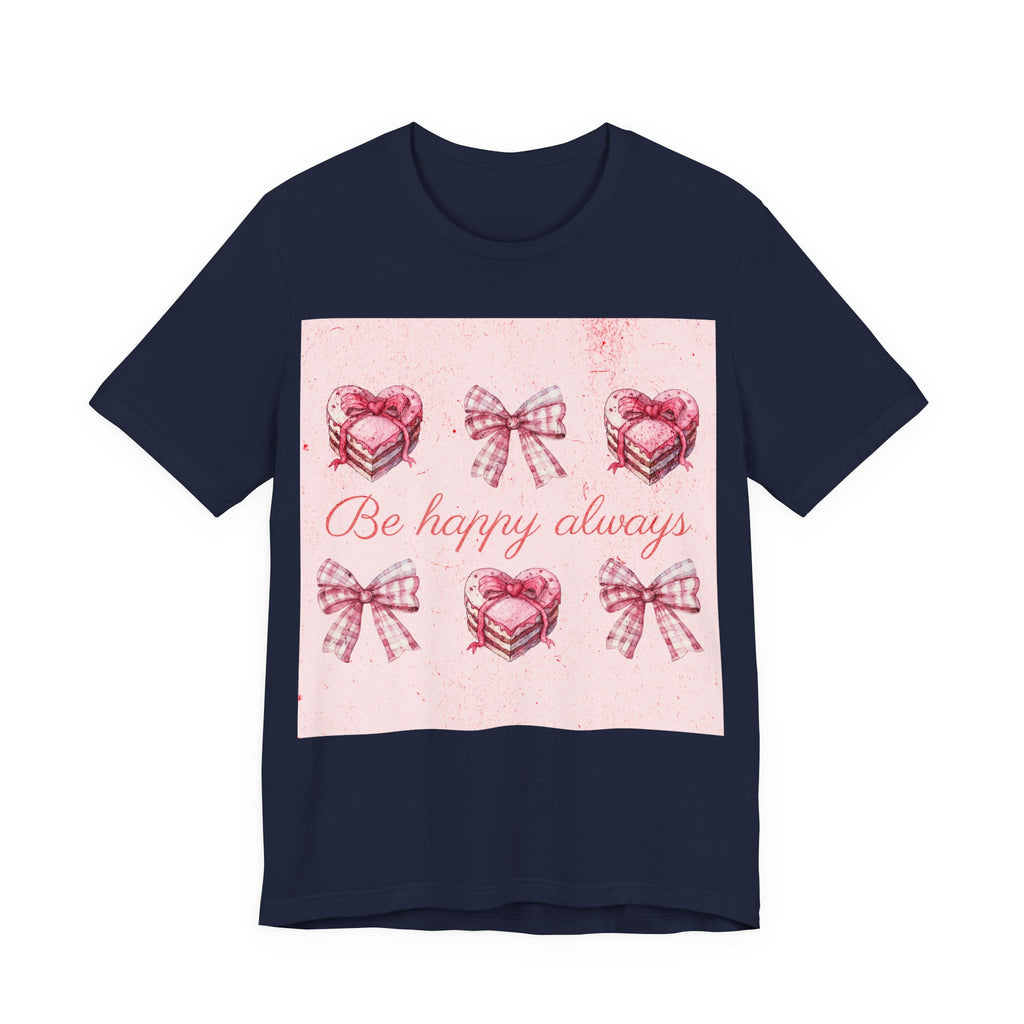 Happy Hearts Tee, Casual Gift T-Shirt, Positive Vibes Shirt, Birthday Outfit, Everyday Wear, Cheerful Top