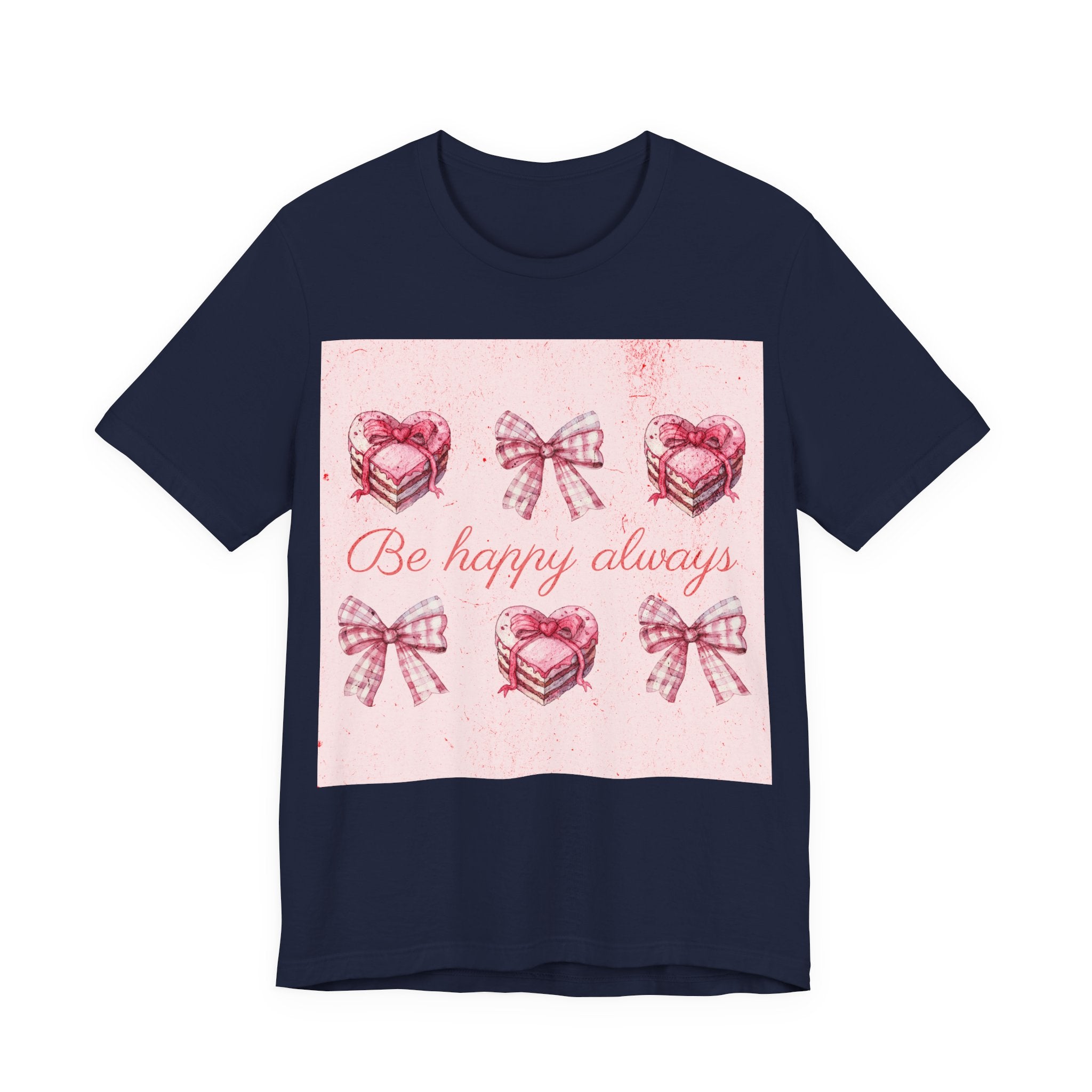 Happy Hearts Tee, Casual Gift T-Shirt, Positive Vibes Shirt, Birthday Outfit, Everyday Wear, Cheerful Top