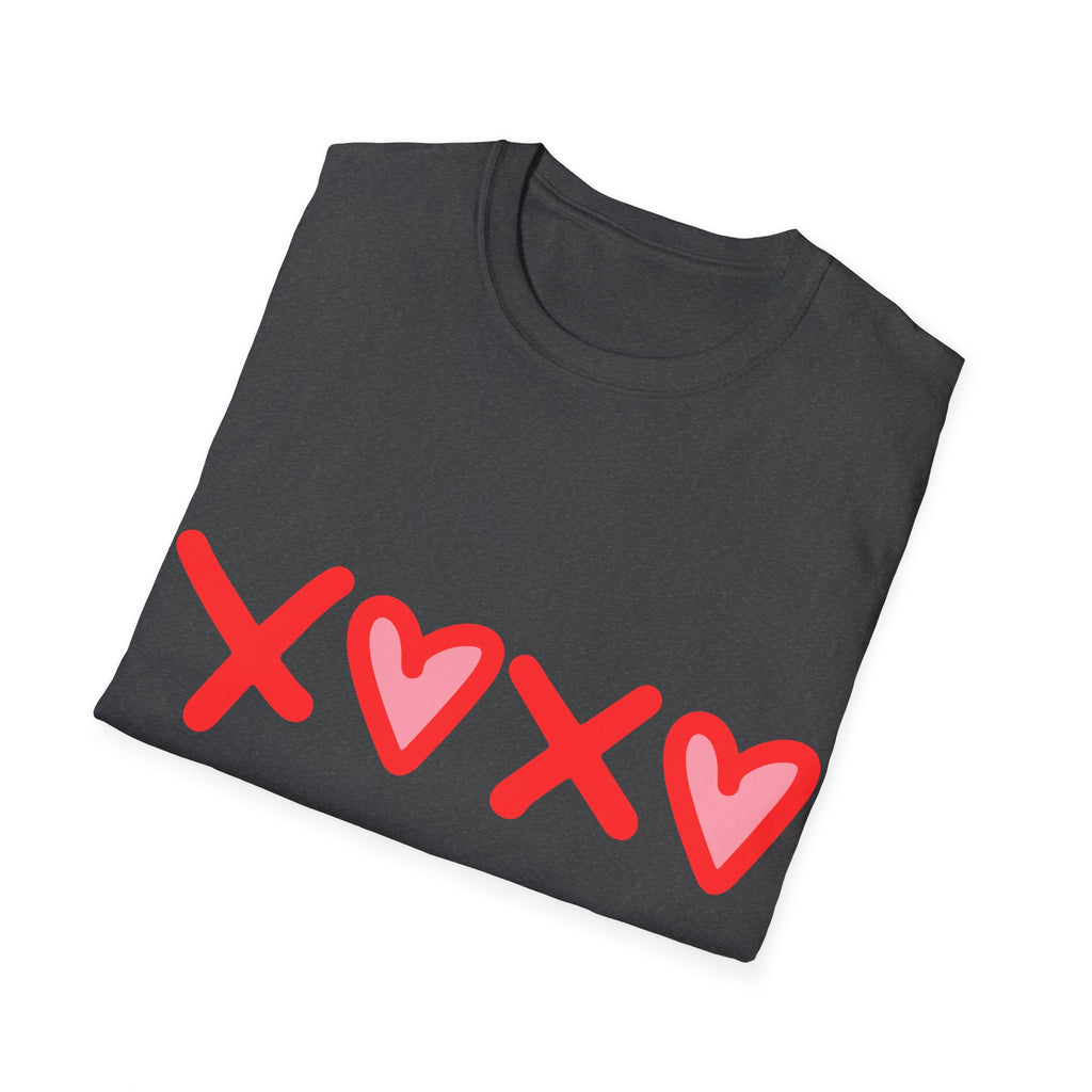 XX Valentine’s Day Tee – Cute Red Heart Hugs & Kisses T-Shirt