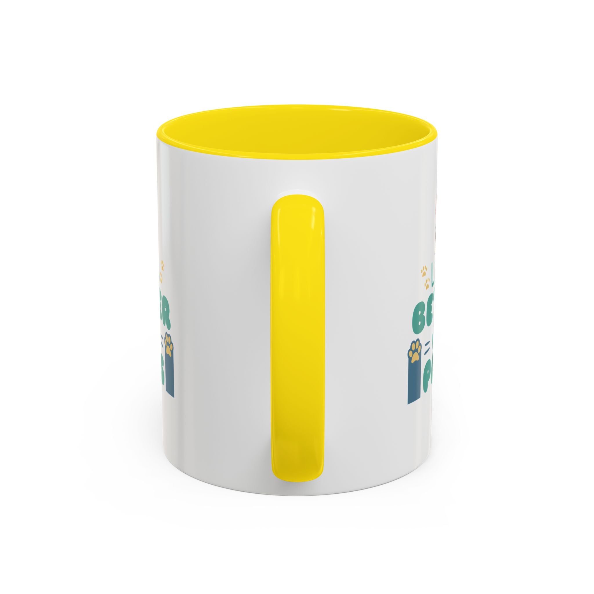 Life's Better with Paws Mug - Pet Lover's Coffee Cup, Dog Themed Gift, Animal Lover Present, Cute Ceramic Mug, Fun Pet Owner Gift
