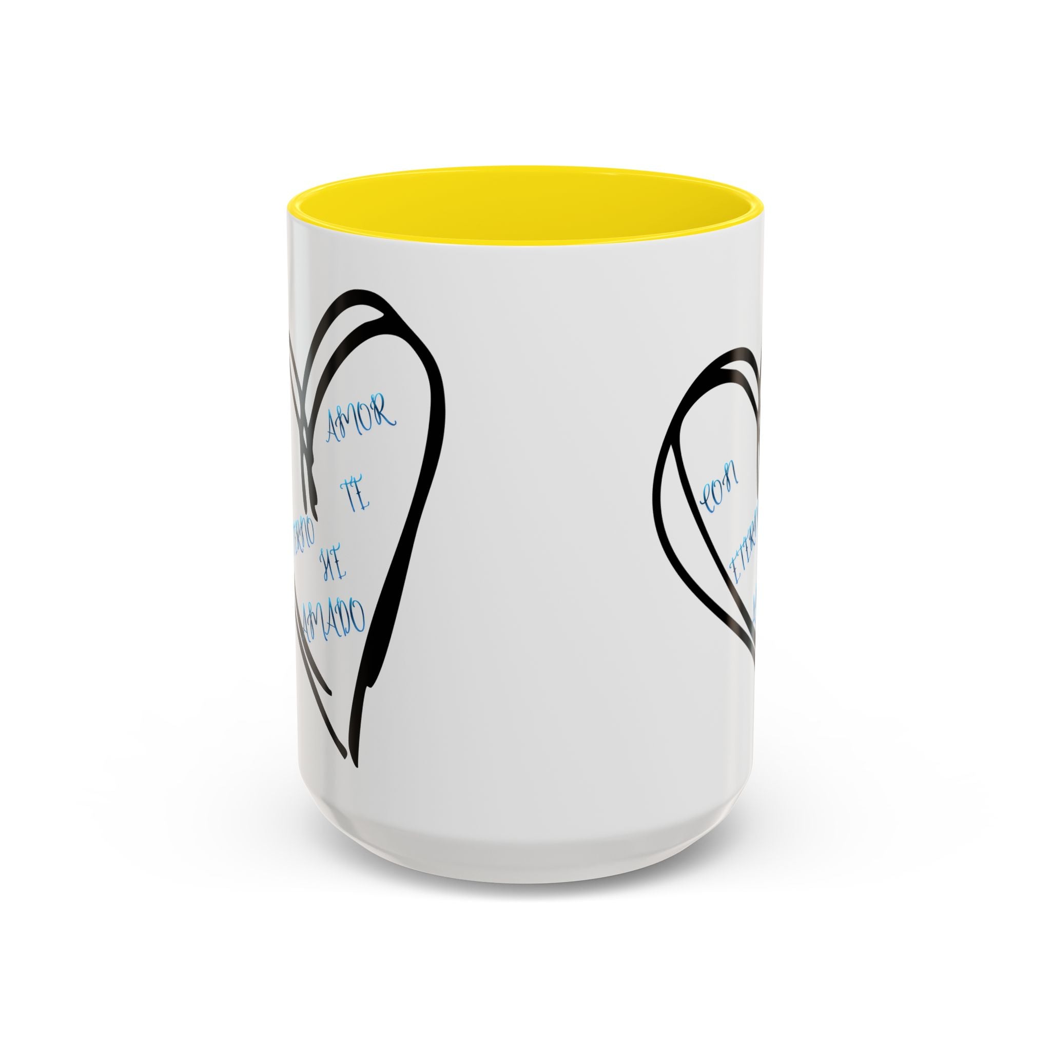 Coffee Mug - Hand-Drawn Heart with Spanish 'Por Amor Te He Amado' Accent