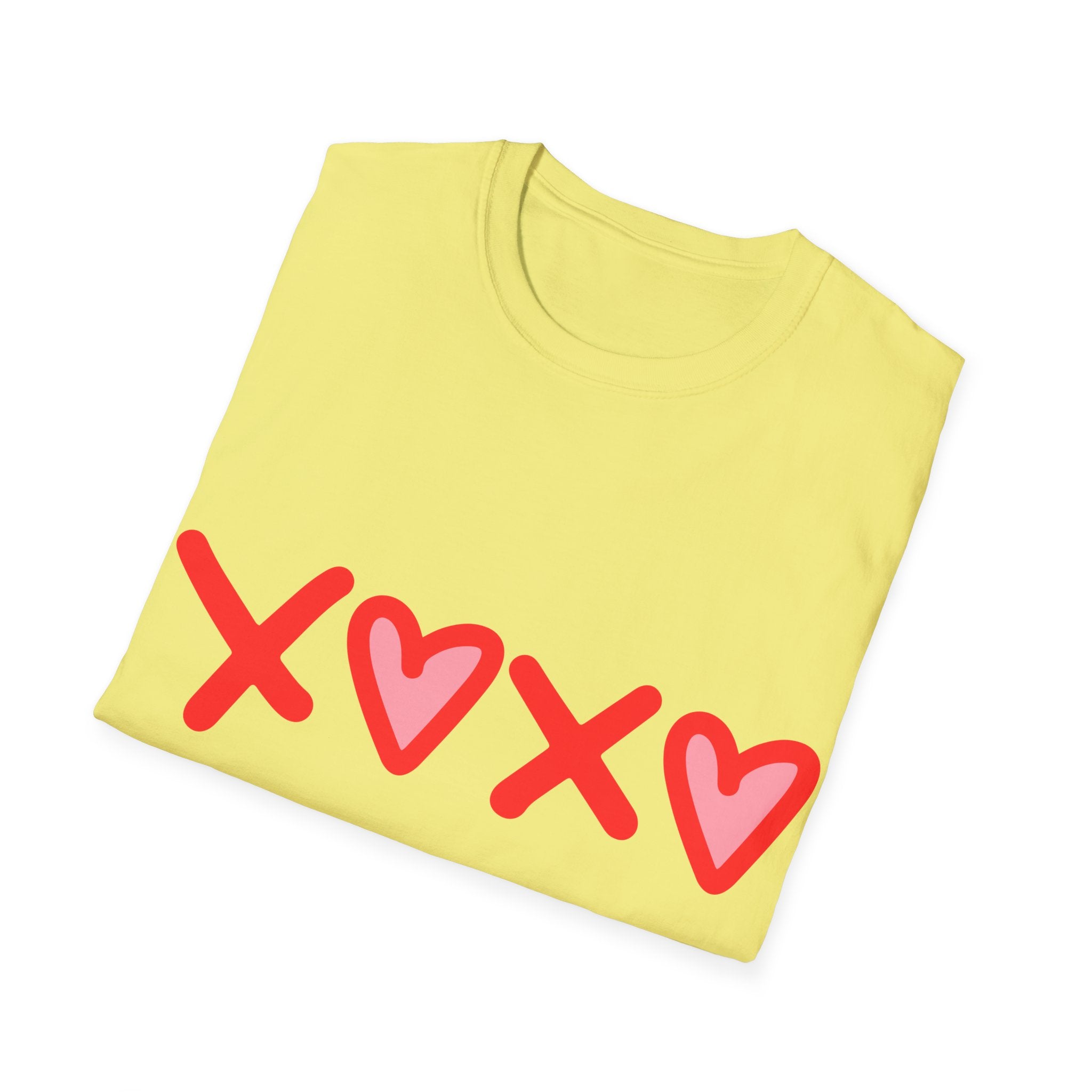 XX Valentine’s Day Tee – Cute Red Heart Hugs & Kisses T-Shirt