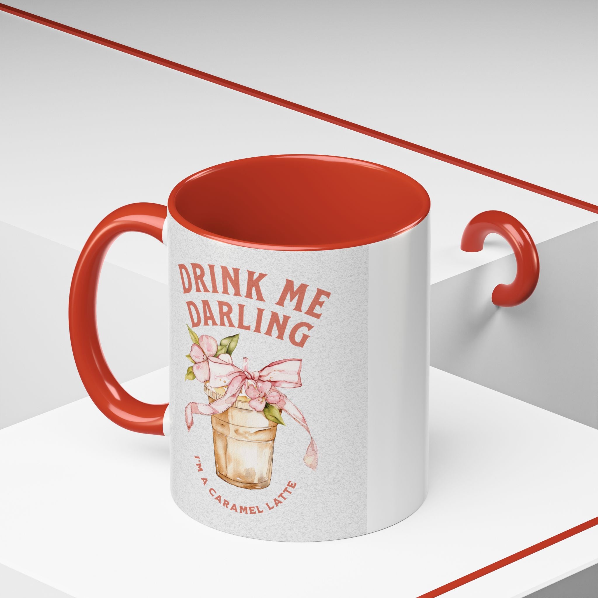 Darling Caramel Latte Coffee Mug - Fun Accent Design for Coffee Lovers