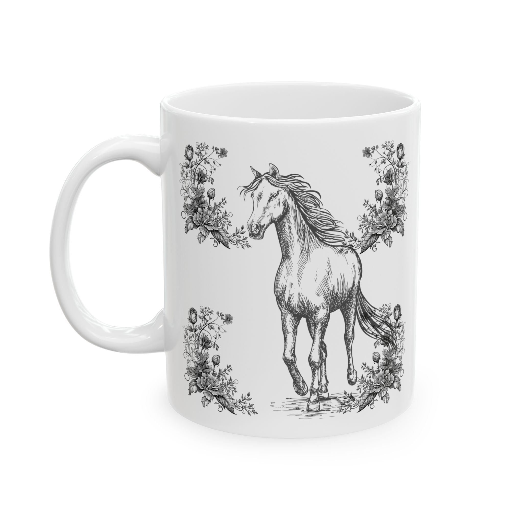 Elegant Floral Ceramic Mug - Perfect Gift for Tea Lovers, Coffee Enthusiasts, Birthdays, Weddings, Home Decor