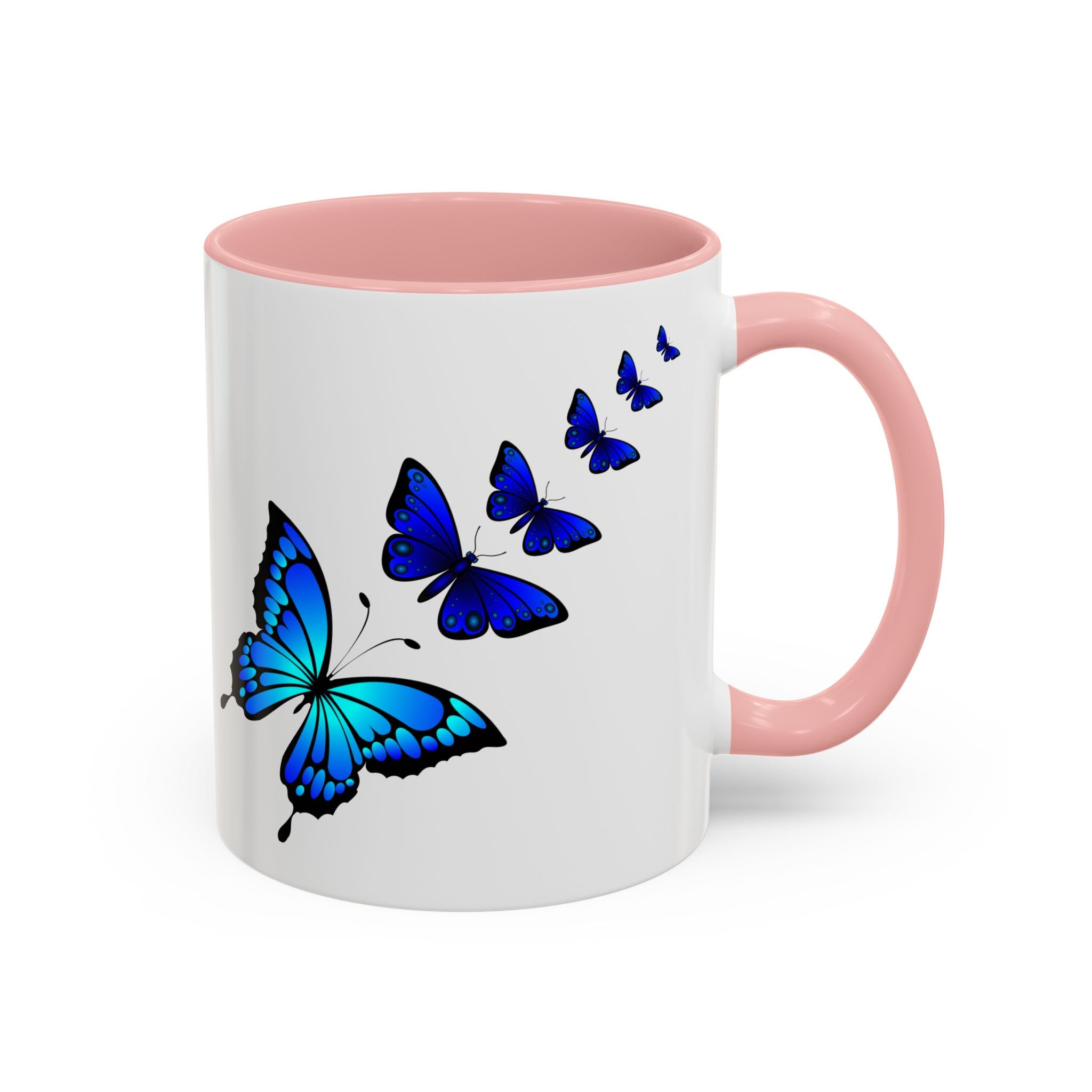 Butterfly Accent Coffee Mug | Colorful Butterfly Design | Perfect Gift for Nature Lovers | Home & Office Decor | 11oz & 15oz
