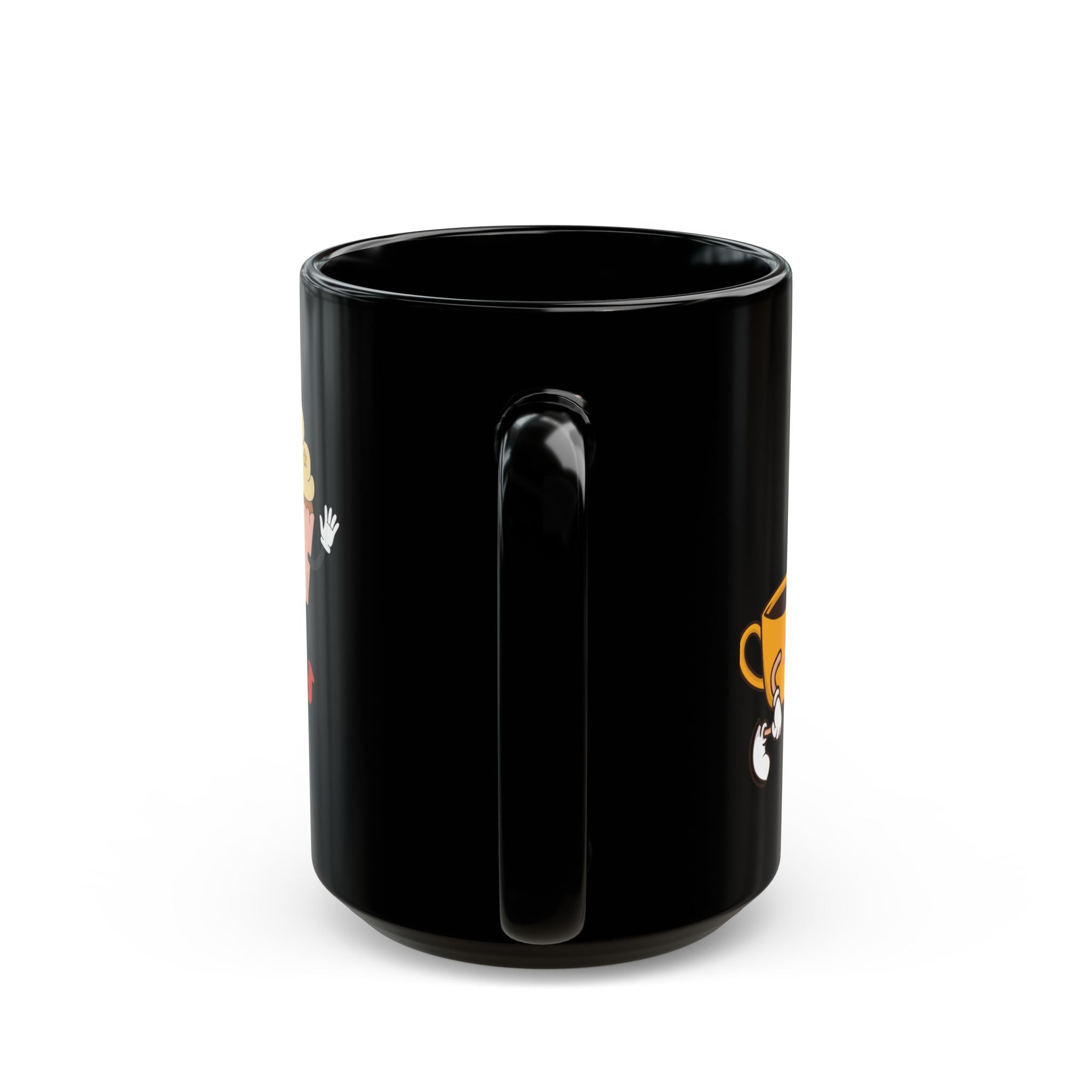 Cute Cup & Cupcake Love Mug — Whimsical Retro Coffee Gift (Black, 11oz/15oz)