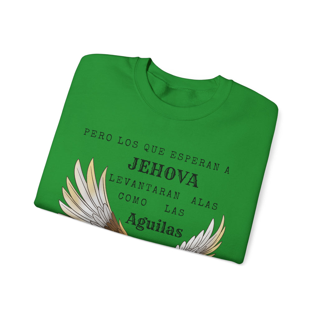 Isaías 40:31 Eagle Sweatshirt — "Pero los que esperan a Jehová" Spanish Christian Crewneck