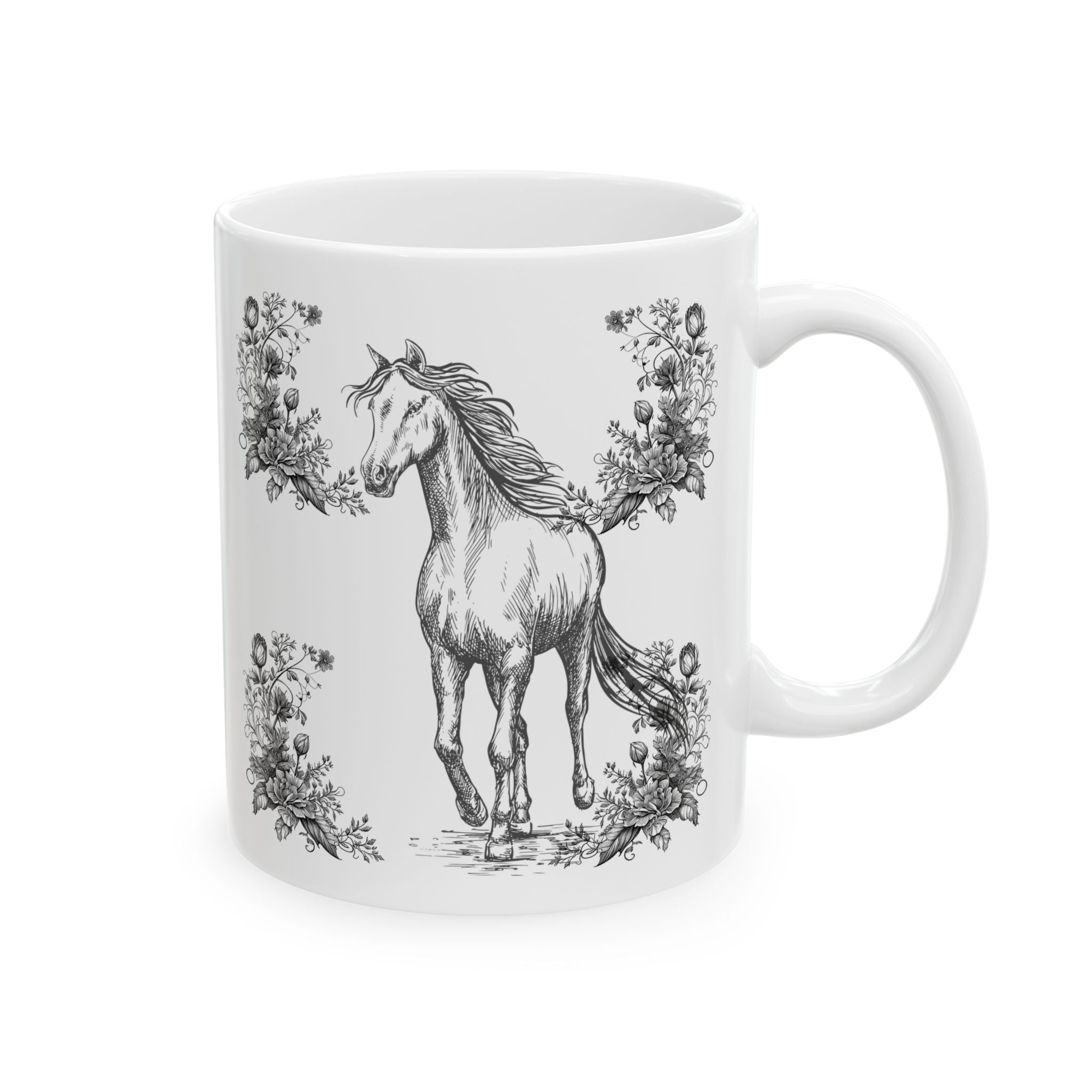 Elegant Floral Ceramic Mug - Perfect Gift for Tea Lovers, Coffee Enthusiasts, Birthdays, Weddings, Home Decor