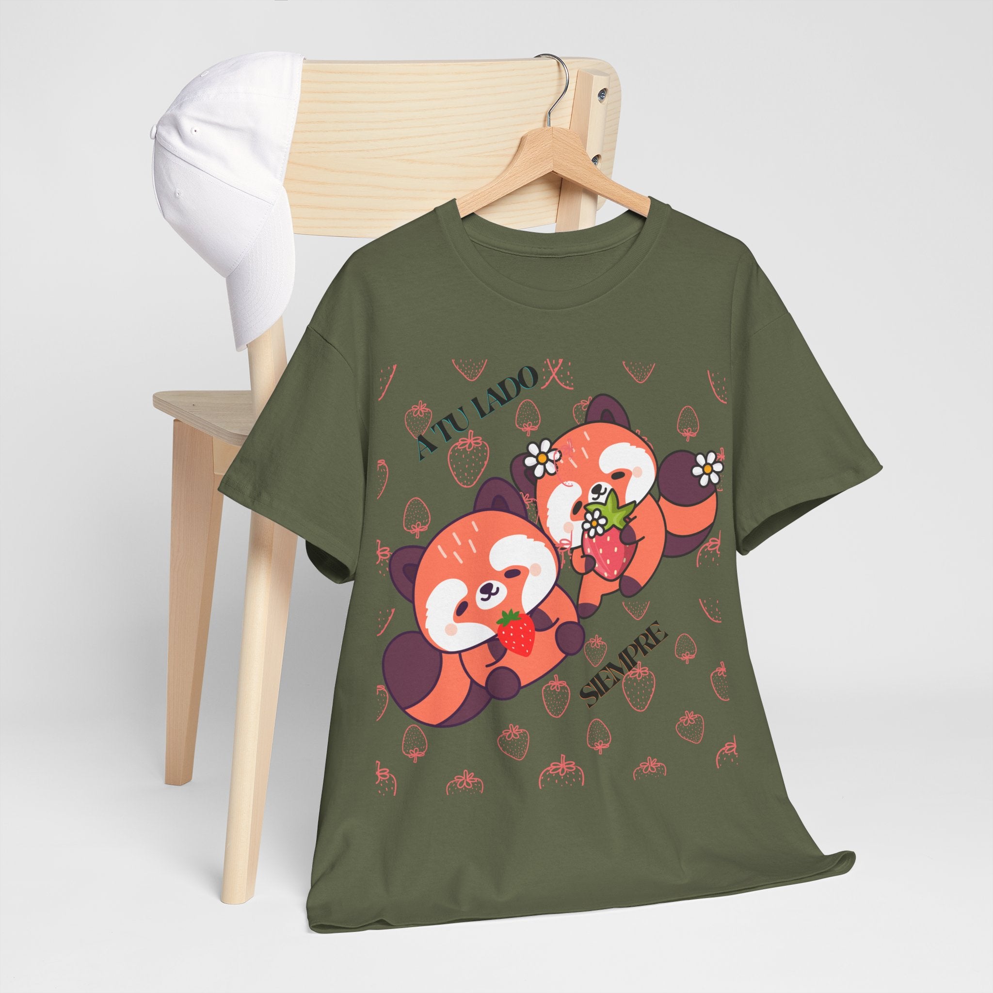 Red Panda Snack Time T-Shirt – Cute Kawaii Animal Tee with "A Little So Sweet" Design