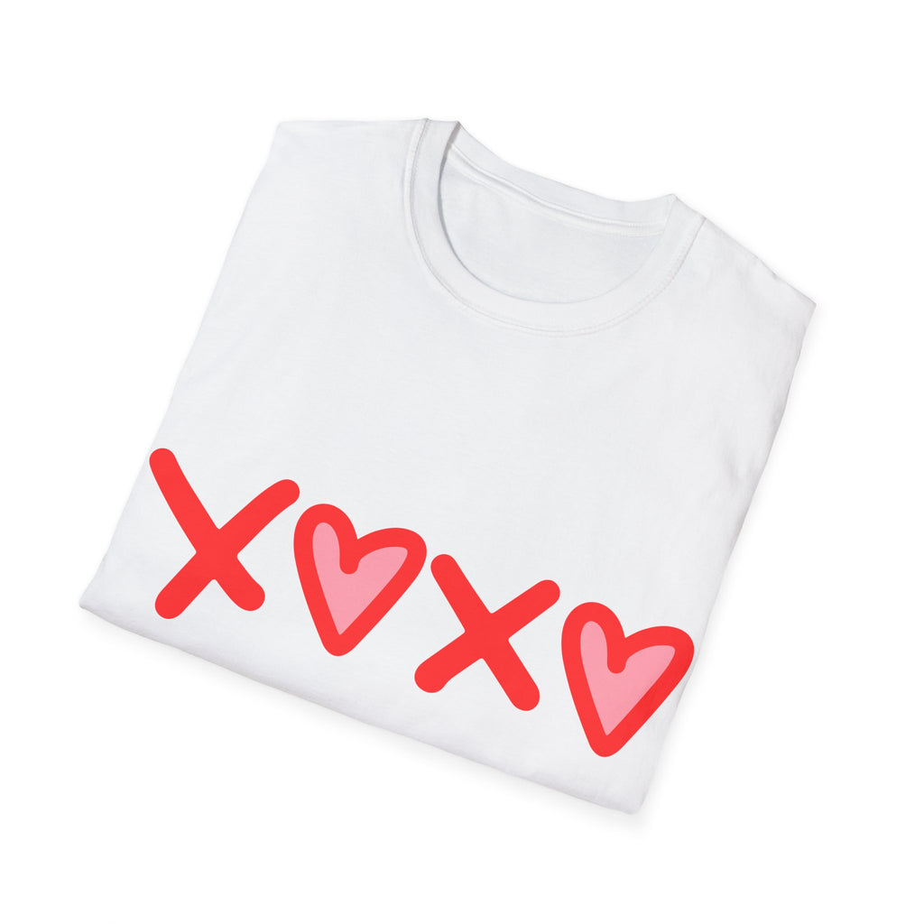 XX Valentine’s Day Tee – Cute Red Heart Hugs & Kisses T-Shirt