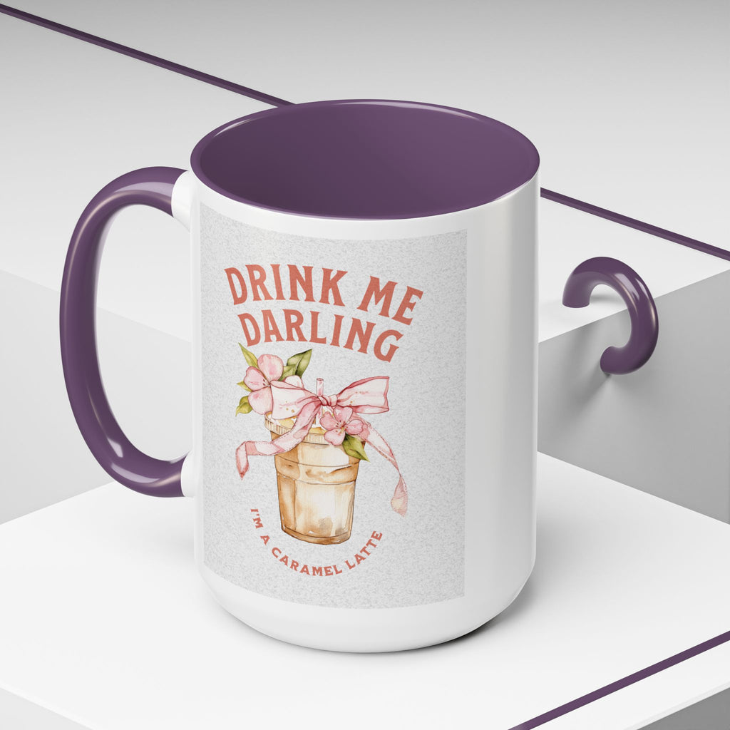 Darling Caramel Latte Coffee Mug - Fun Accent Design for Coffee Lovers