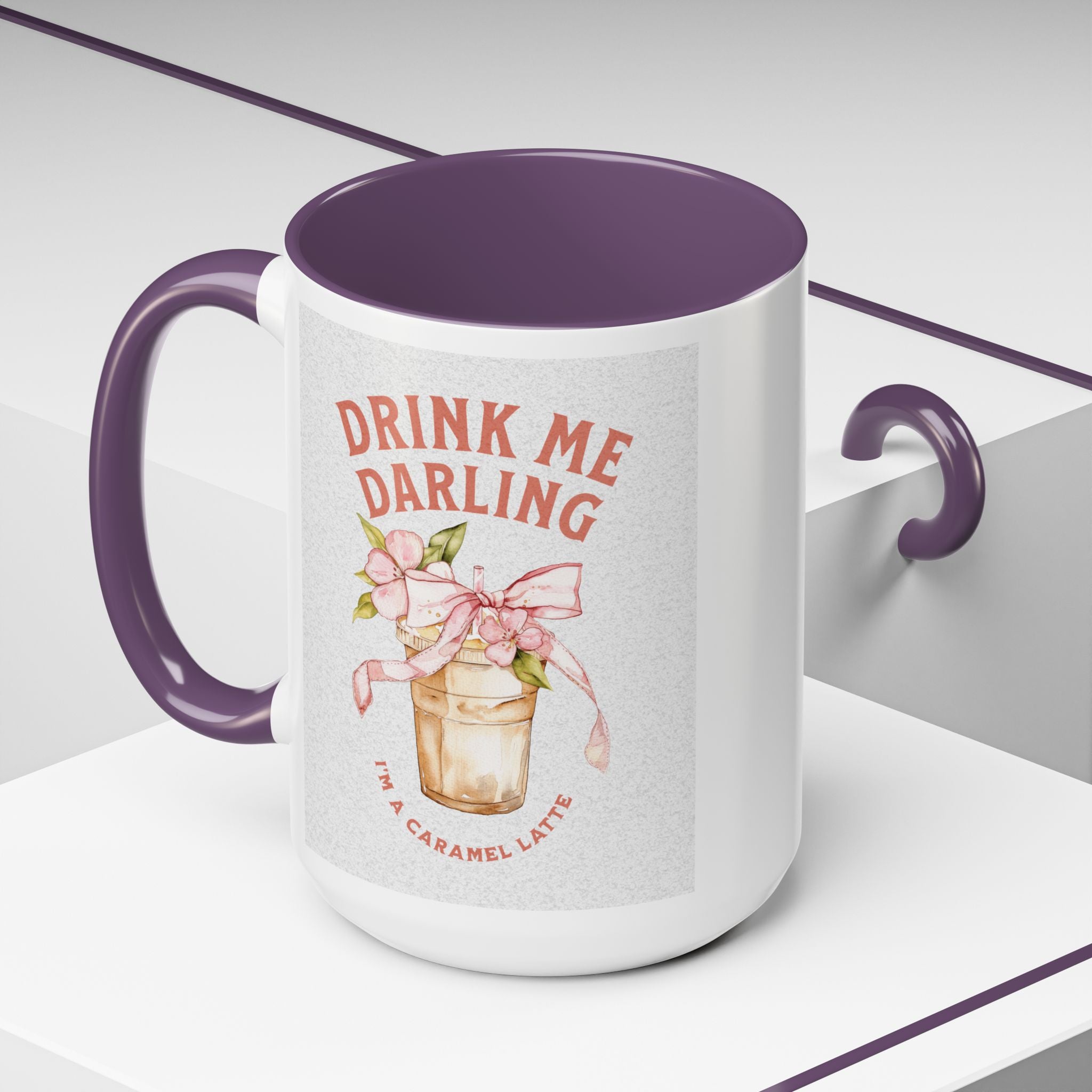 Darling Caramel Latte Coffee Mug - Fun Accent Design for Coffee Lovers