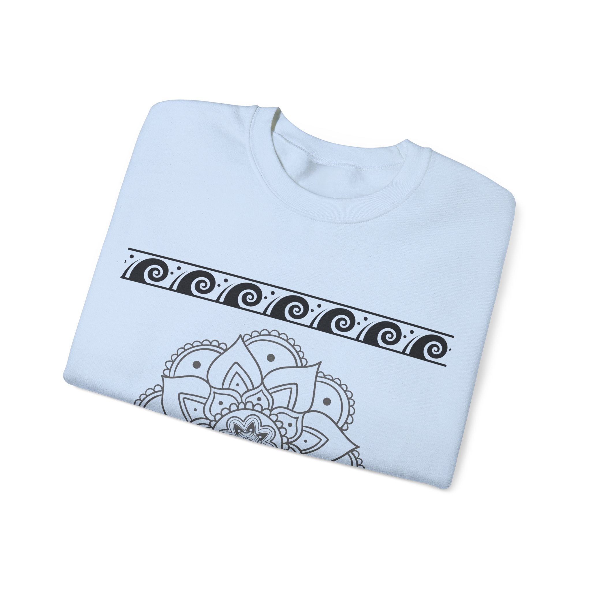 Mandala Design Crewneck Sweatshirt | Cozy Unisex Sweatshirt for Relaxation, Gift for Friends, Everyday Wear, Festival Apparel