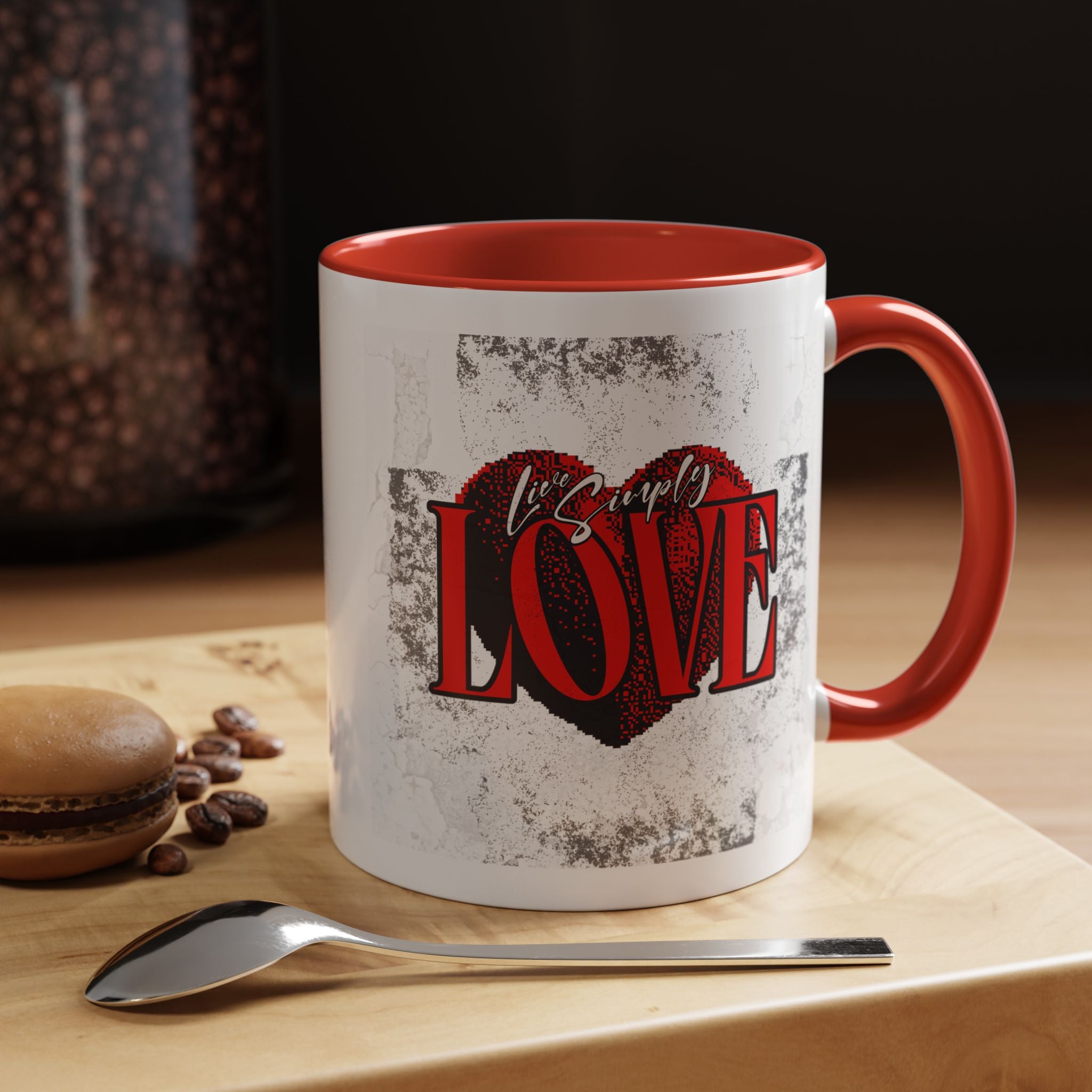 Love Accent Coffee Mug - Perfect Gift for Valentine's Day, Romantic Gift, Heart Mug, Coffee Lovers, Personalized Mug