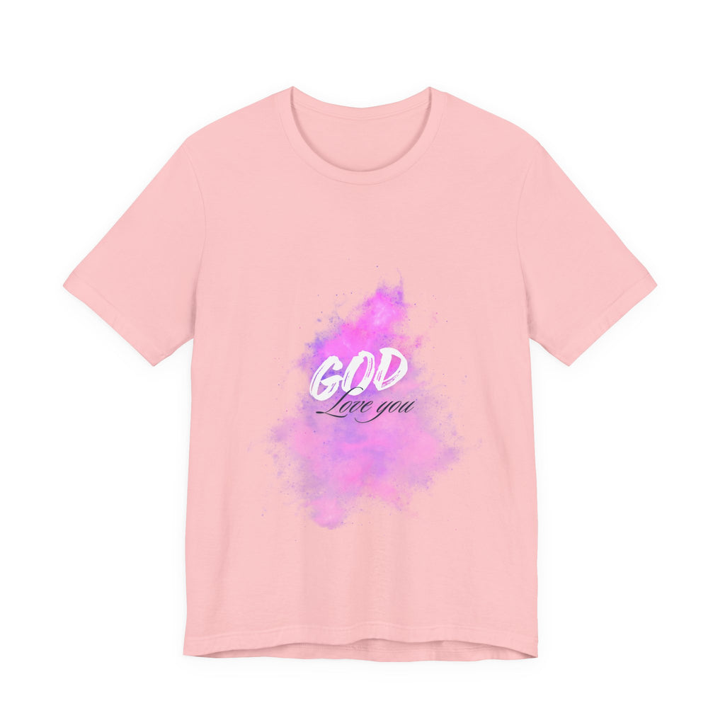 God Love You Tee - Inspirational Short Sleeve Shirt, Faith-Based Gift, Christian Apparel, Motivational T-Shirt, Perfect for Worship