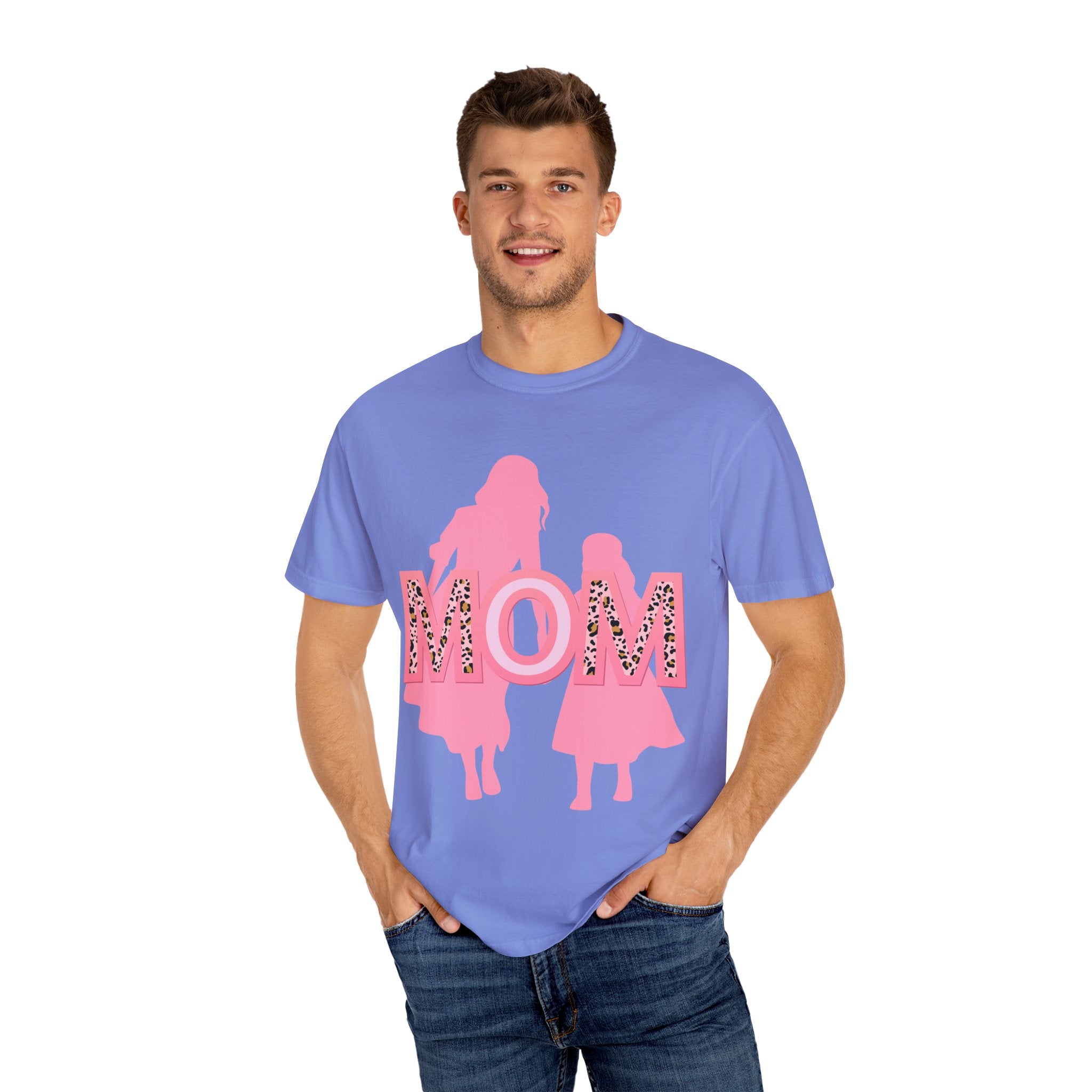 Mom & Me Garment-Dyed T-shirt, Cute Matching Tees, Mother's Day Gift, Family Outing Shirt, Mommy Daughter Outfit, Trendy Casual Wear