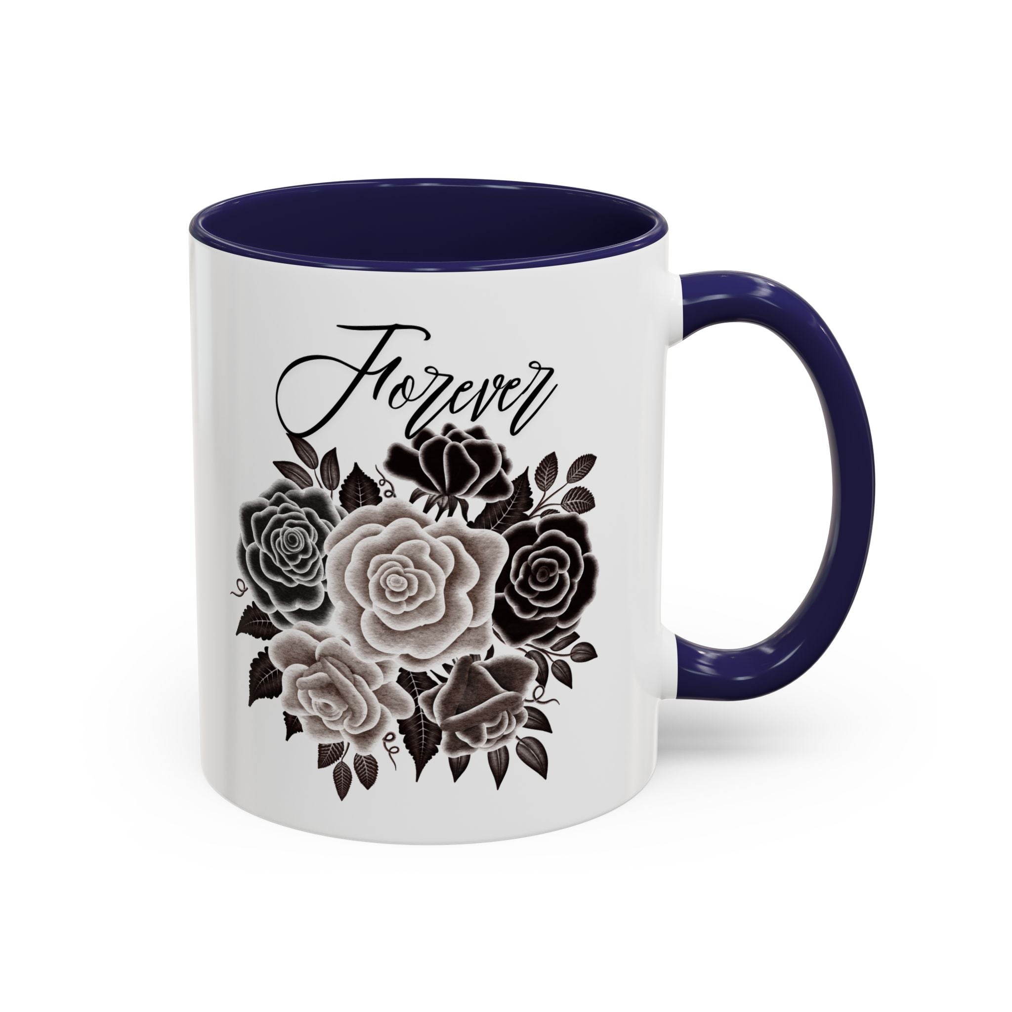 Elegant Floral Accent Coffee Mug for Coffee Lovers, Gift for Her, Home Decor, Valentine's Day, Birthday