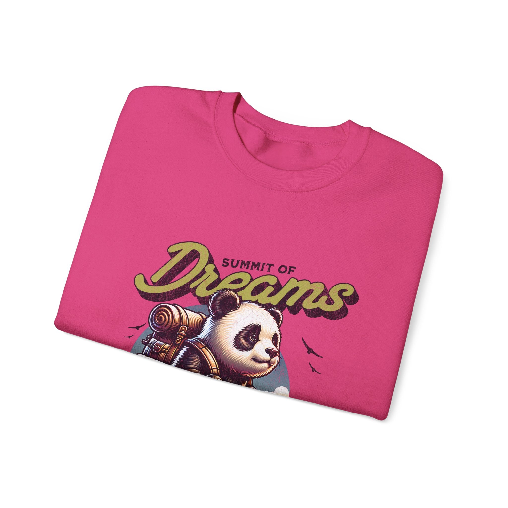Cozy Panda Adventure Sweatshirt | Summit of Dreams Crewneck for Outdoor Enthusiasts, Gift for Nature Lovers, Unisex Sweatshirt