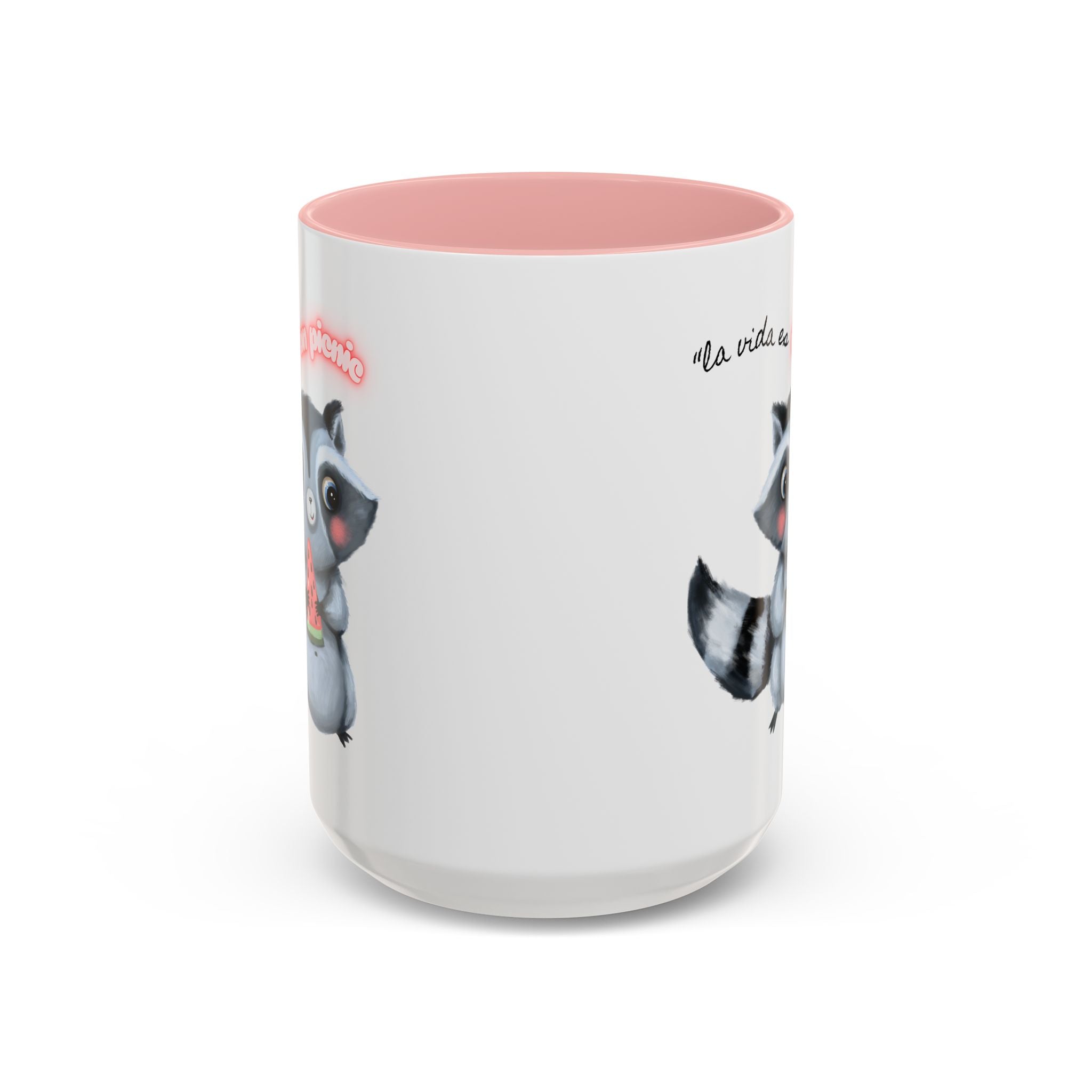 Raccoon-Themed Accent Coffee Mug | Cute Animal Mug for Home, Gift for Coffee Lovers, Nature Lovers, Birthday, Celebrate Life