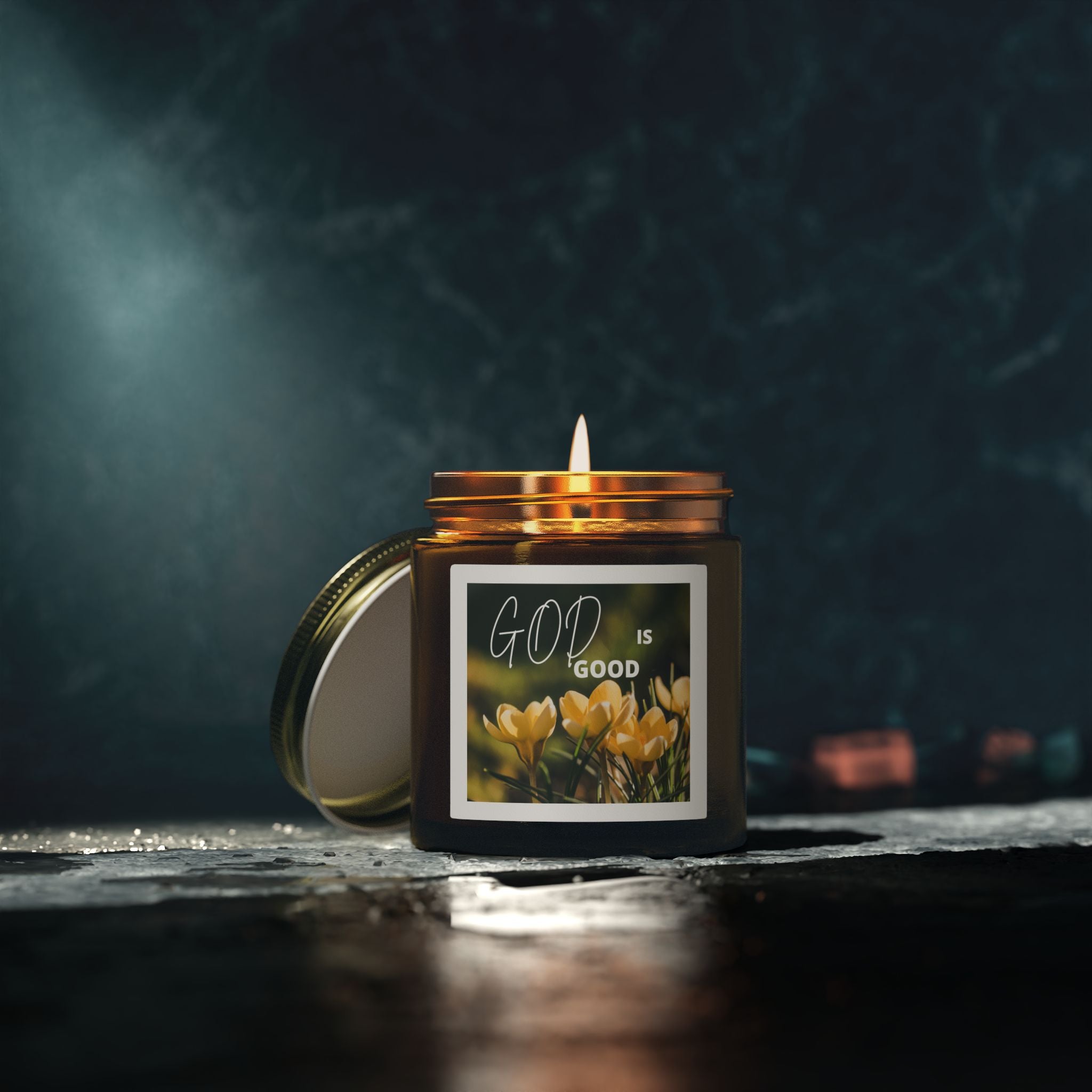 God Is Good Scented Candle — Coconut Apricot Wax (4oz, 9oz)