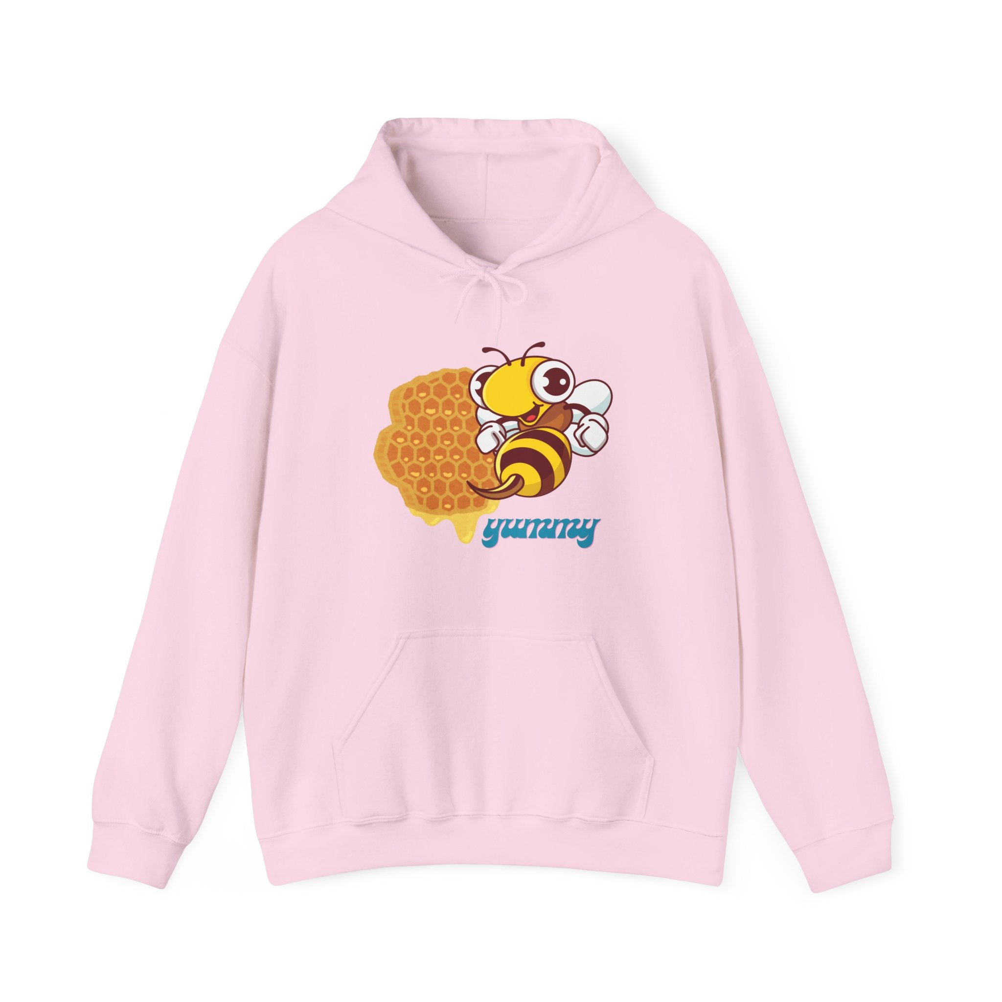 Cute Bee & Waffle Hoodie, Yummy Food Sweatshirt, Unisex Gift for Food Lovers, Cozy Casual Wear, Great for Birthdays & Celebrations