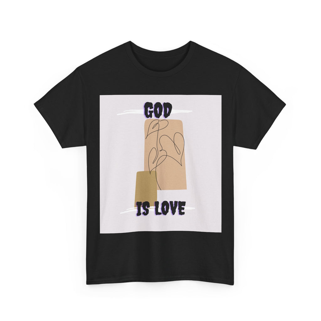 God Is Love Unisex Heavy Cotton Tee, Inspirational T-Shirt, Faith-Based Apparel, Christian Gift, Everyday Wear