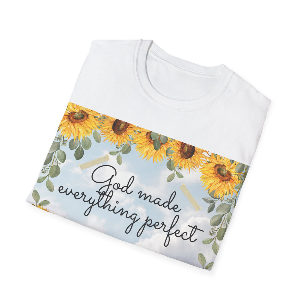 God Made Everything Perfect Sunflower T-Shirt, Inspirational Tee, Gift for Her, Positive Affirmation Apparel, Summer Style, [...]