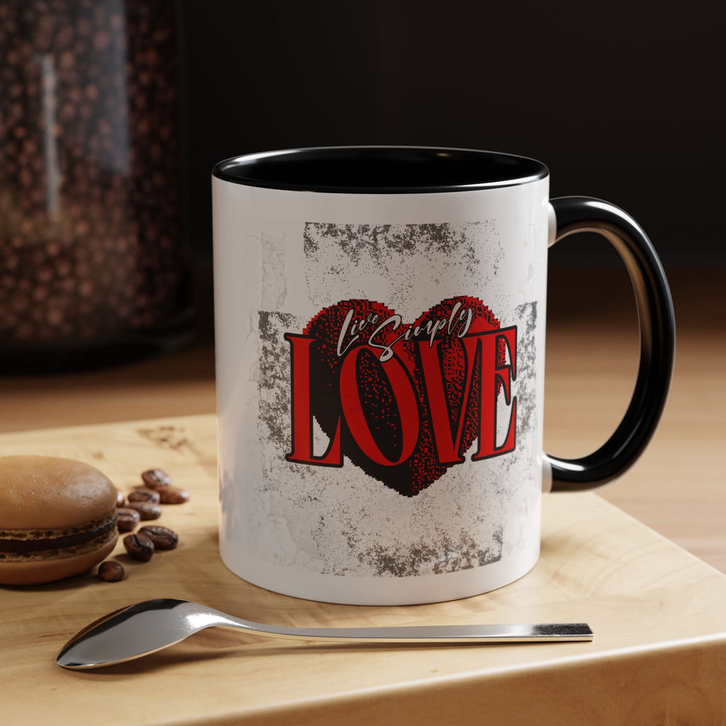 Love Accent Coffee Mug - Perfect Gift for Valentine's Day, Romantic Gift, Heart Mug, Coffee Lovers, Personalized Mug
