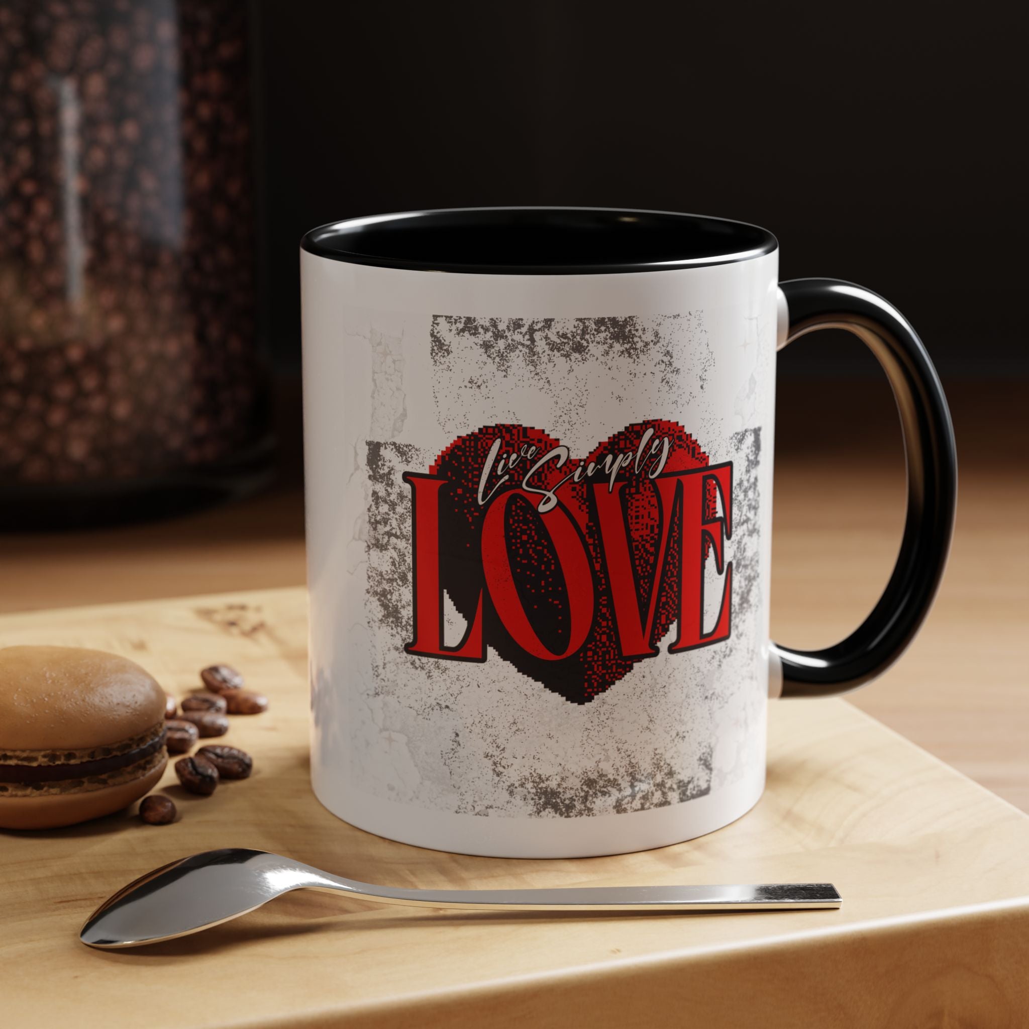 Love Accent Coffee Mug - Perfect Gift for Valentine's Day, Romantic Gift, Heart Mug, Coffee Lovers, Personalized Mug