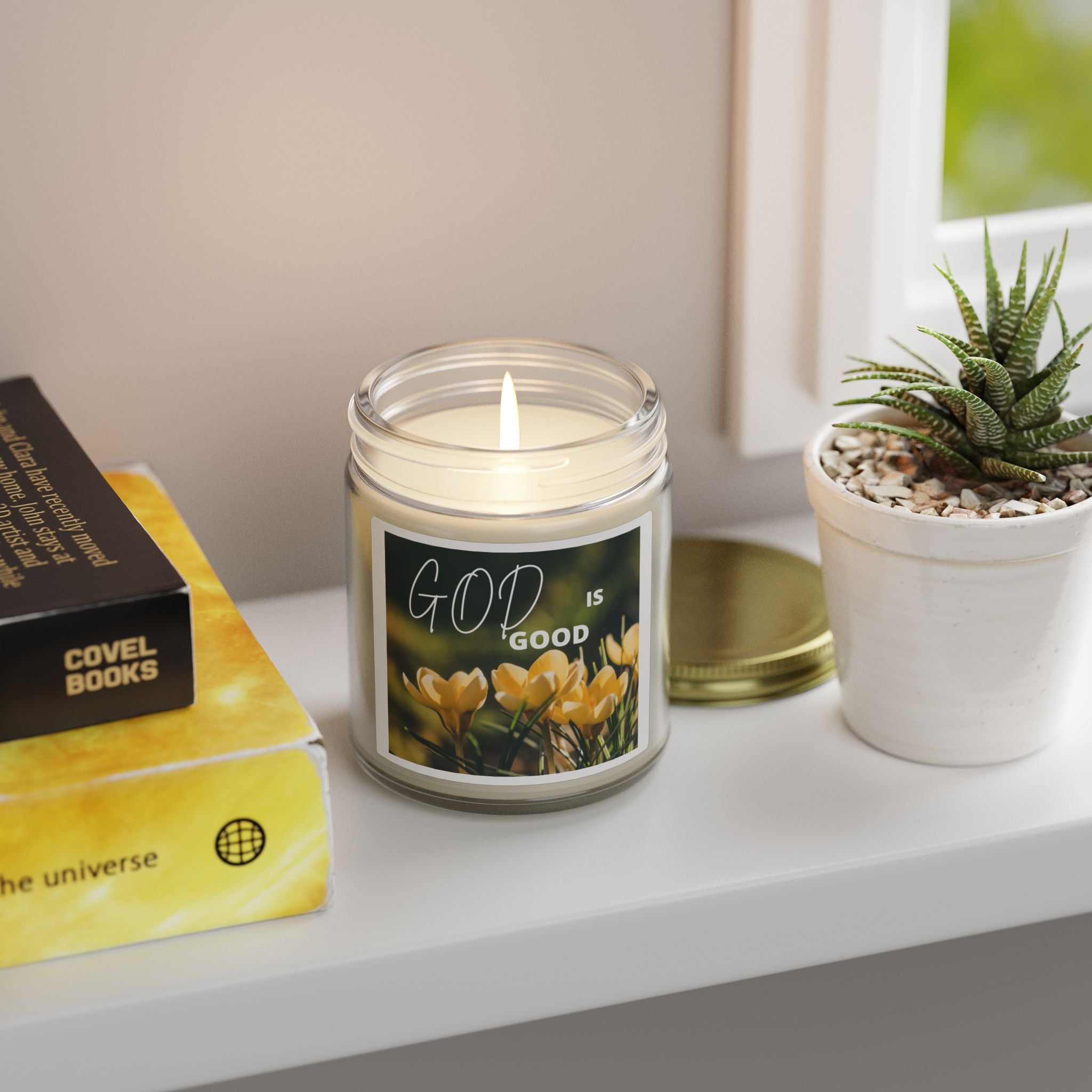 God Is Good Scented Candle — Coconut Apricot Wax (4oz, 9oz)