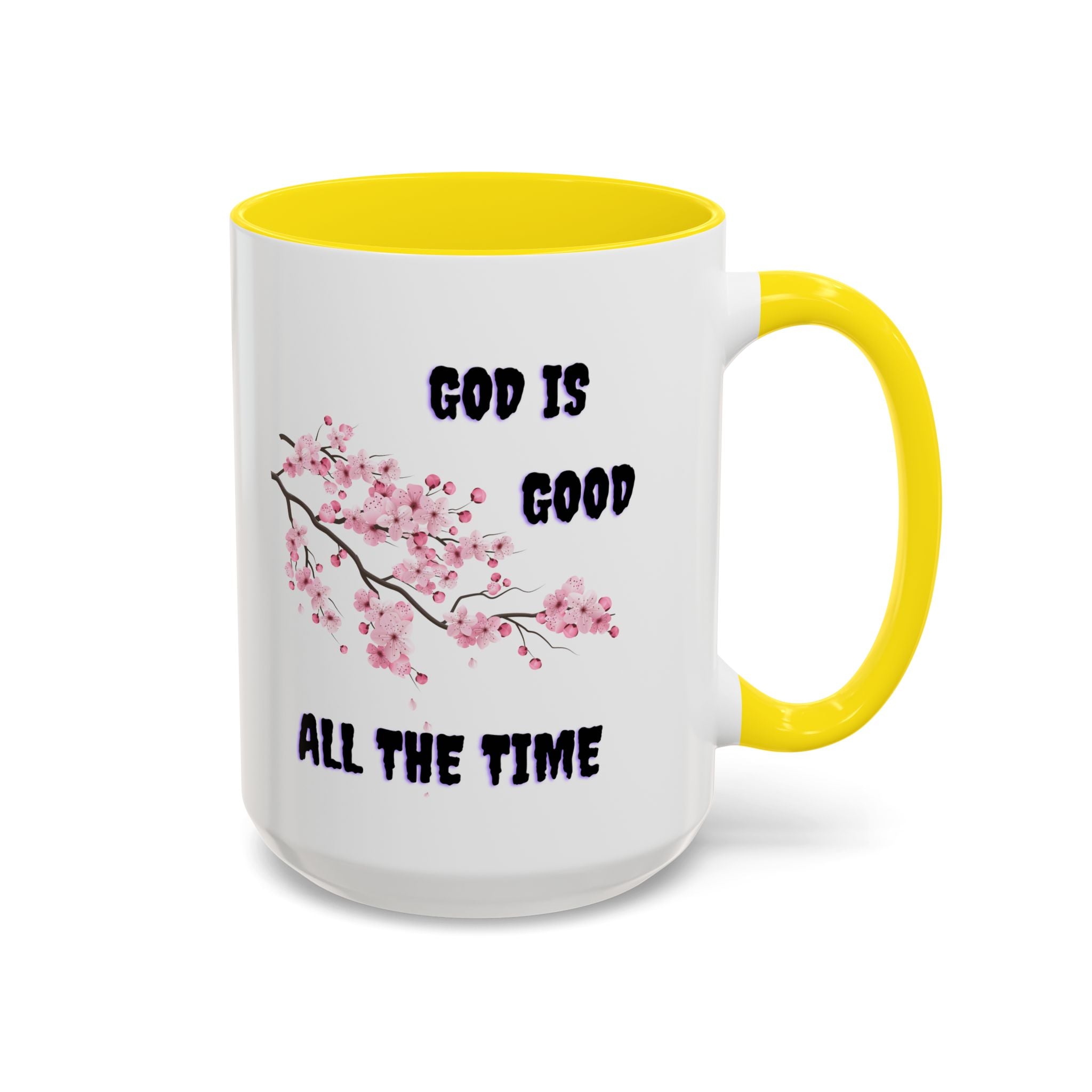 Inspirational Coffee Mug - God is Good, Floral Design, Gift for Faith Friends, Perfect for Mother's Day, Church Gatherings, Daily Motivation