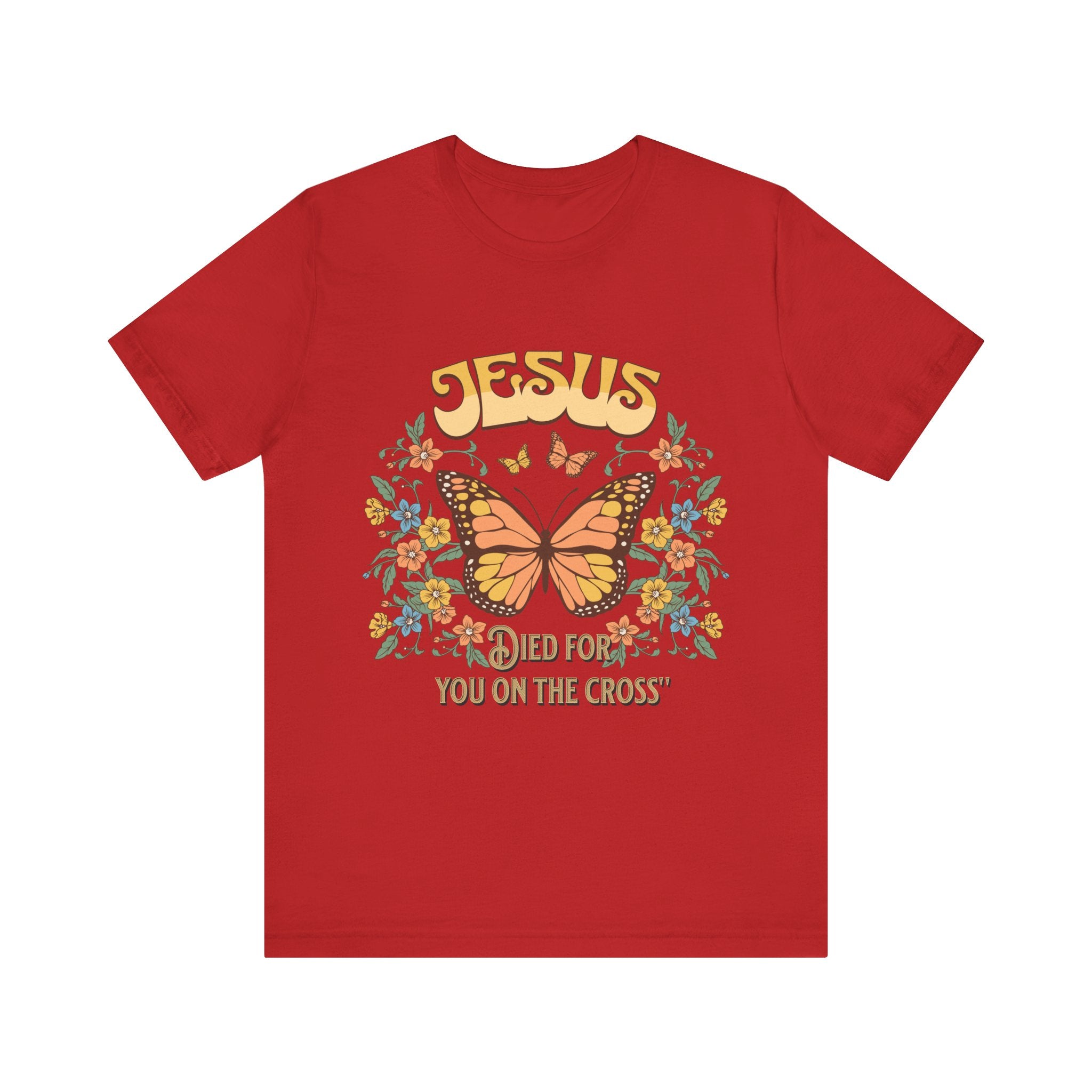 Jesus Butterfly Tee, Vintage Inspired Christian Unisex T-Shirt, Faith Apparel, Religious Gift, Casual Wear