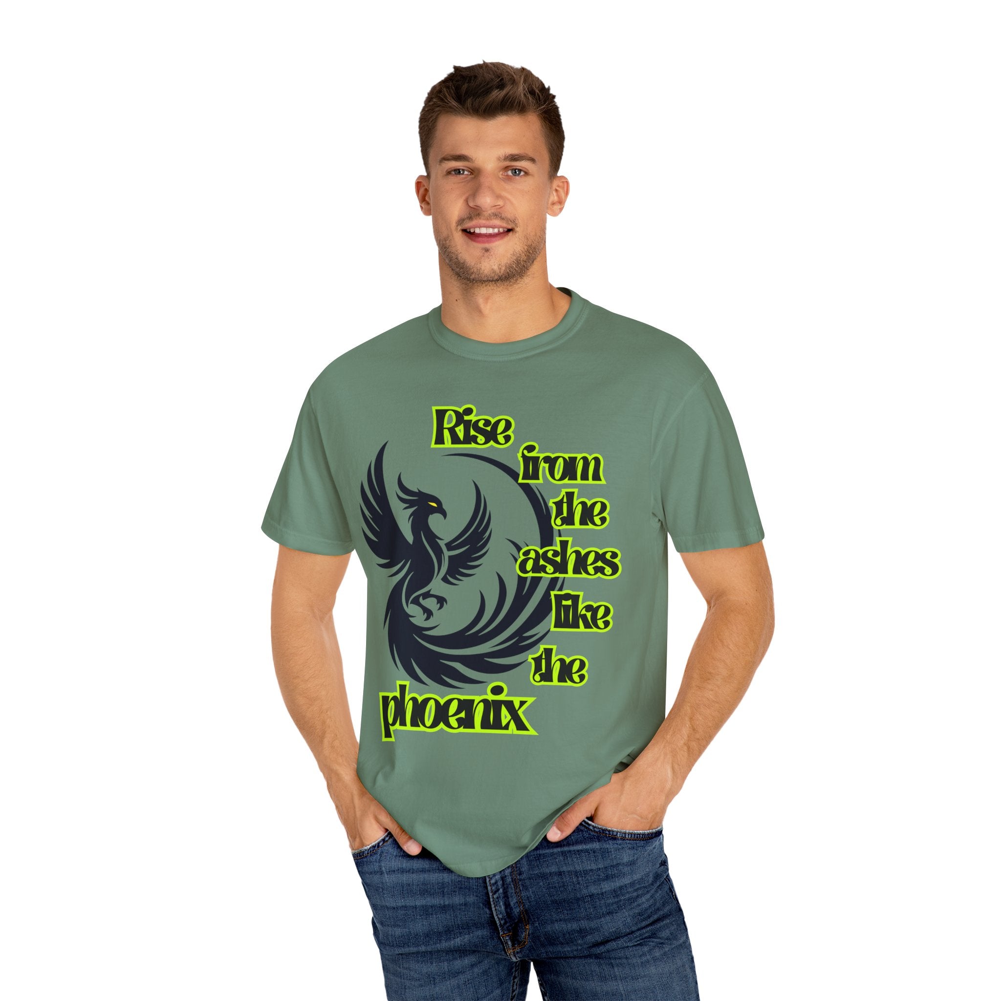Phoenix Graphic Unisex T-shirt - Empowering 'Rise from the ashes like the phoenix' Design, Casual Wear, Gift for Resilience, [...]