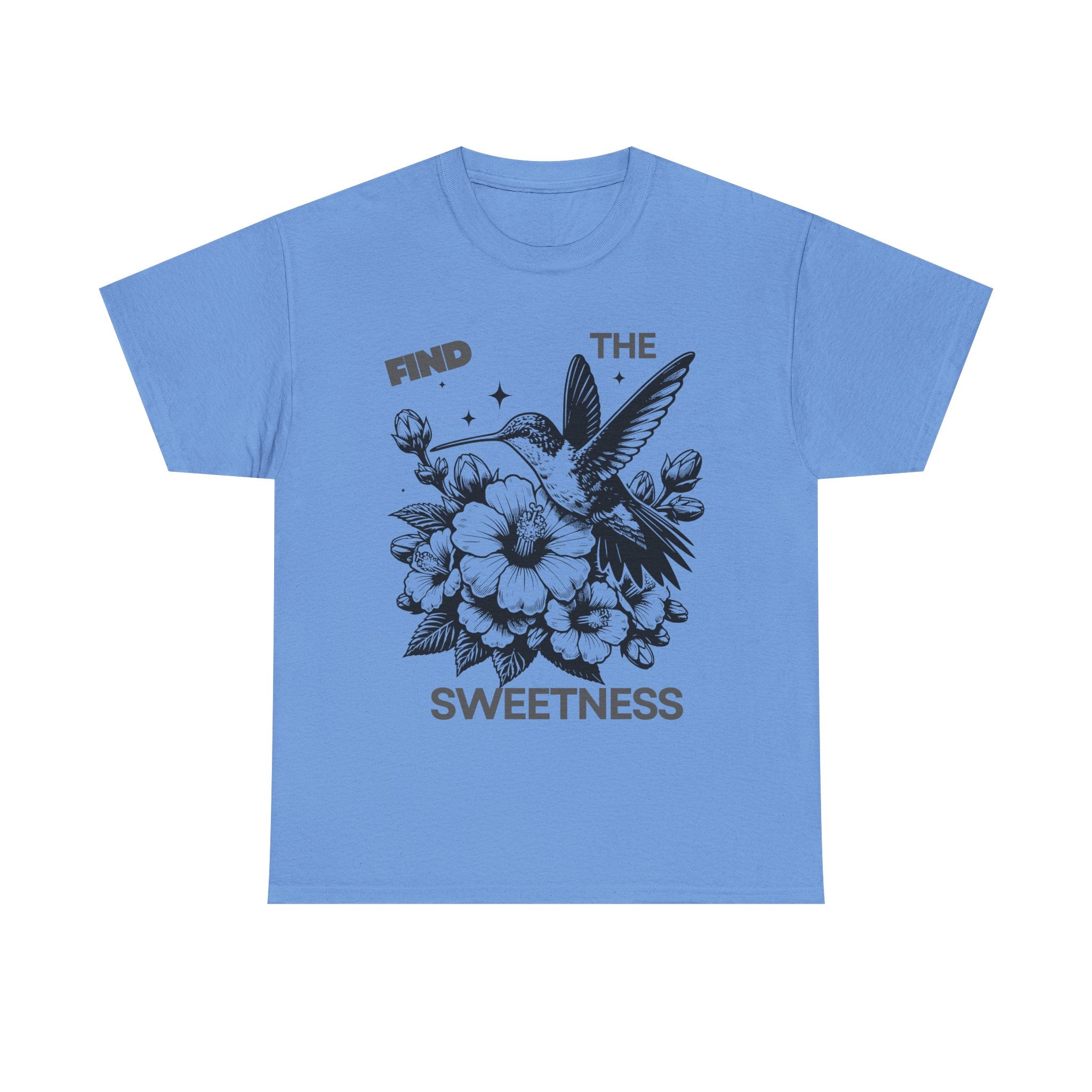 Find The Sweetness Tee — Floral Hummingbird Graphic T-Shirt