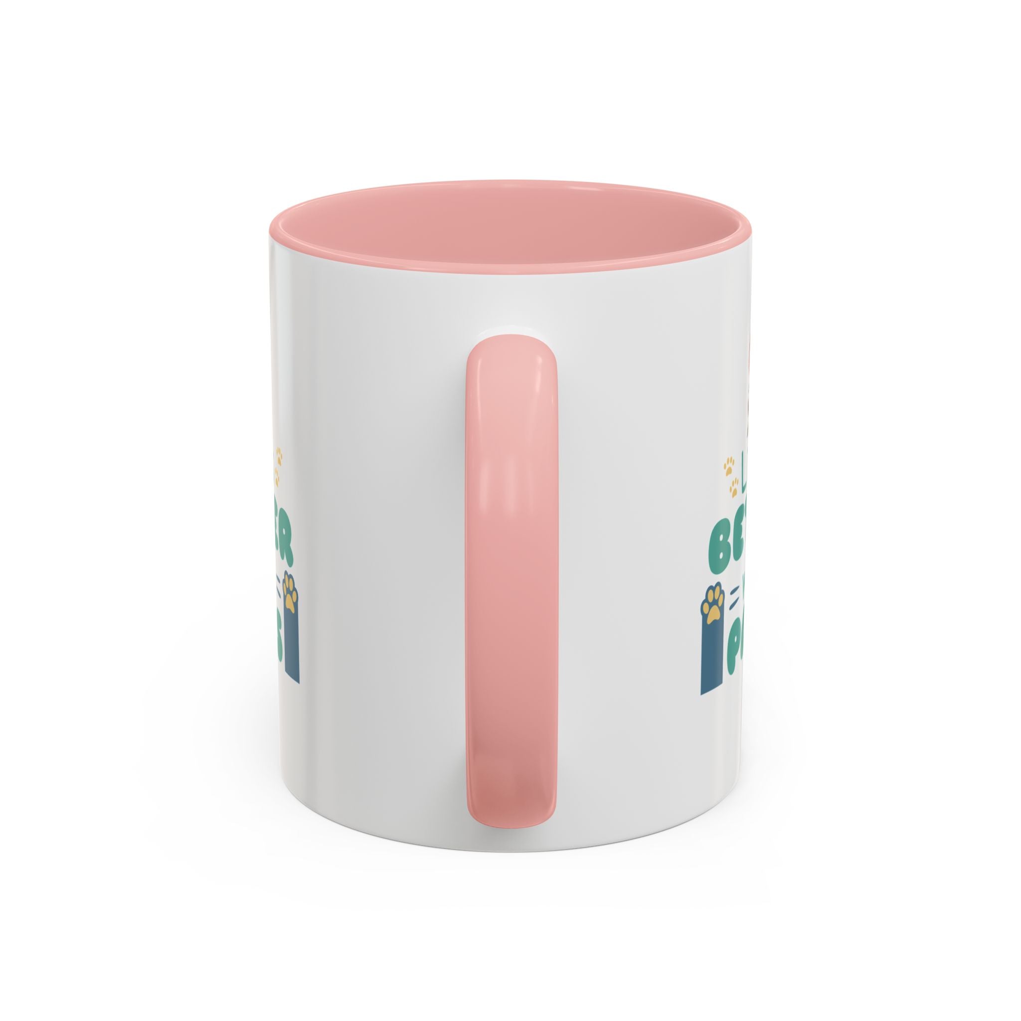 Life's Better with Paws Mug - Pet Lover's Coffee Cup, Dog Themed Gift, Animal Lover Present, Cute Ceramic Mug, Fun Pet Owner Gift