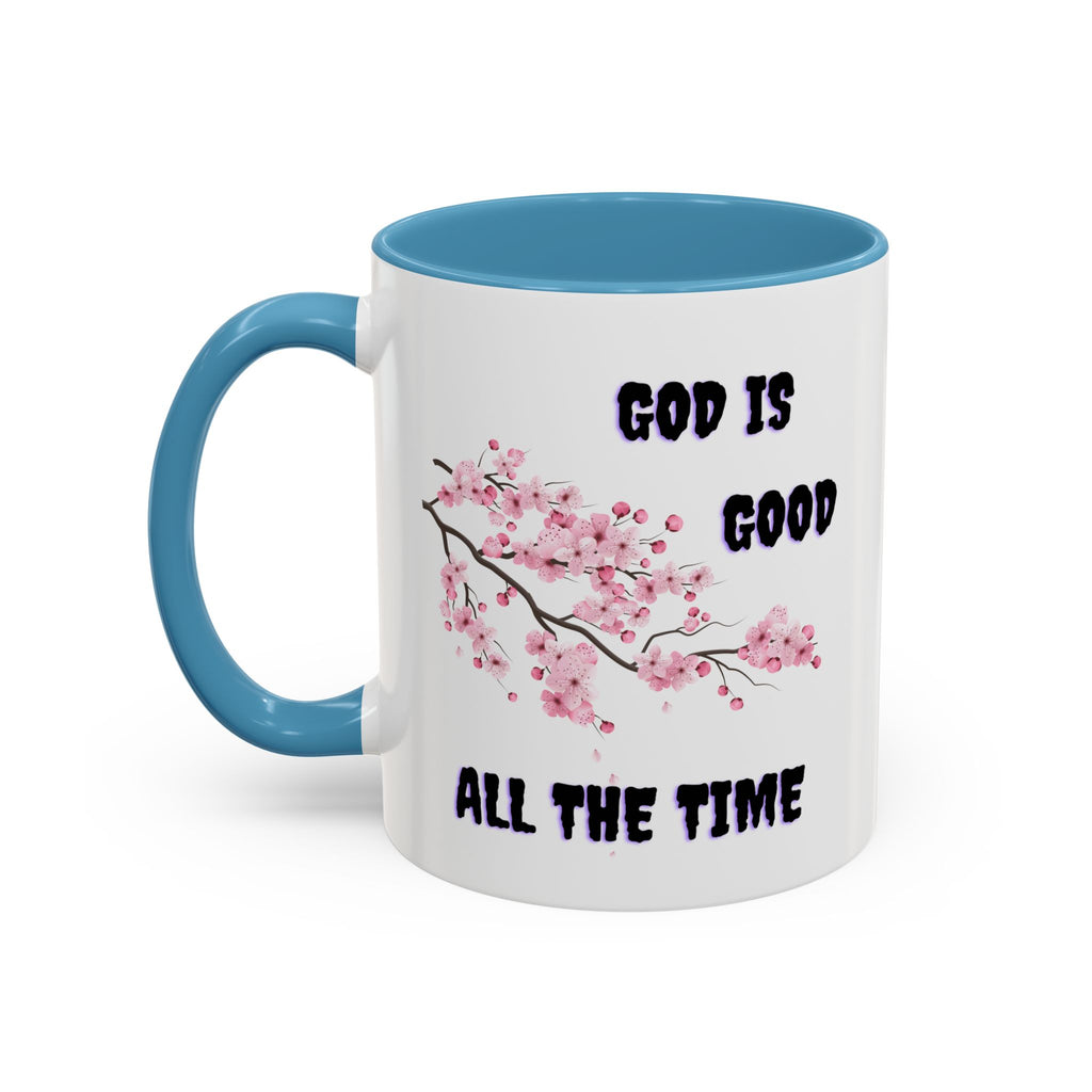Inspirational Coffee Mug - God is Good, Floral Design, Gift for Faith Friends, Perfect for Mother's Day, Church Gatherings, Daily Motivation