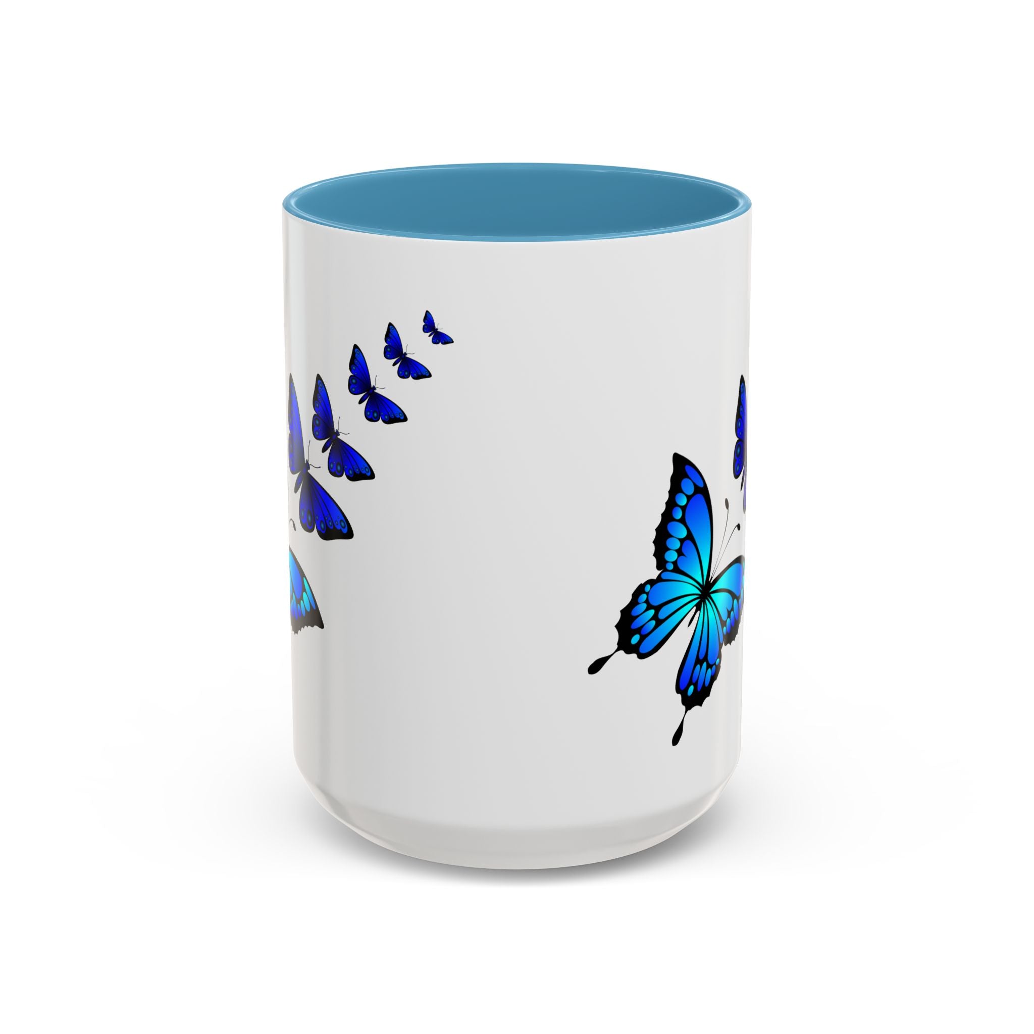 Butterfly Accent Coffee Mug | Colorful Butterfly Design | Perfect Gift for Nature Lovers | Home & Office Decor | 11oz & 15oz