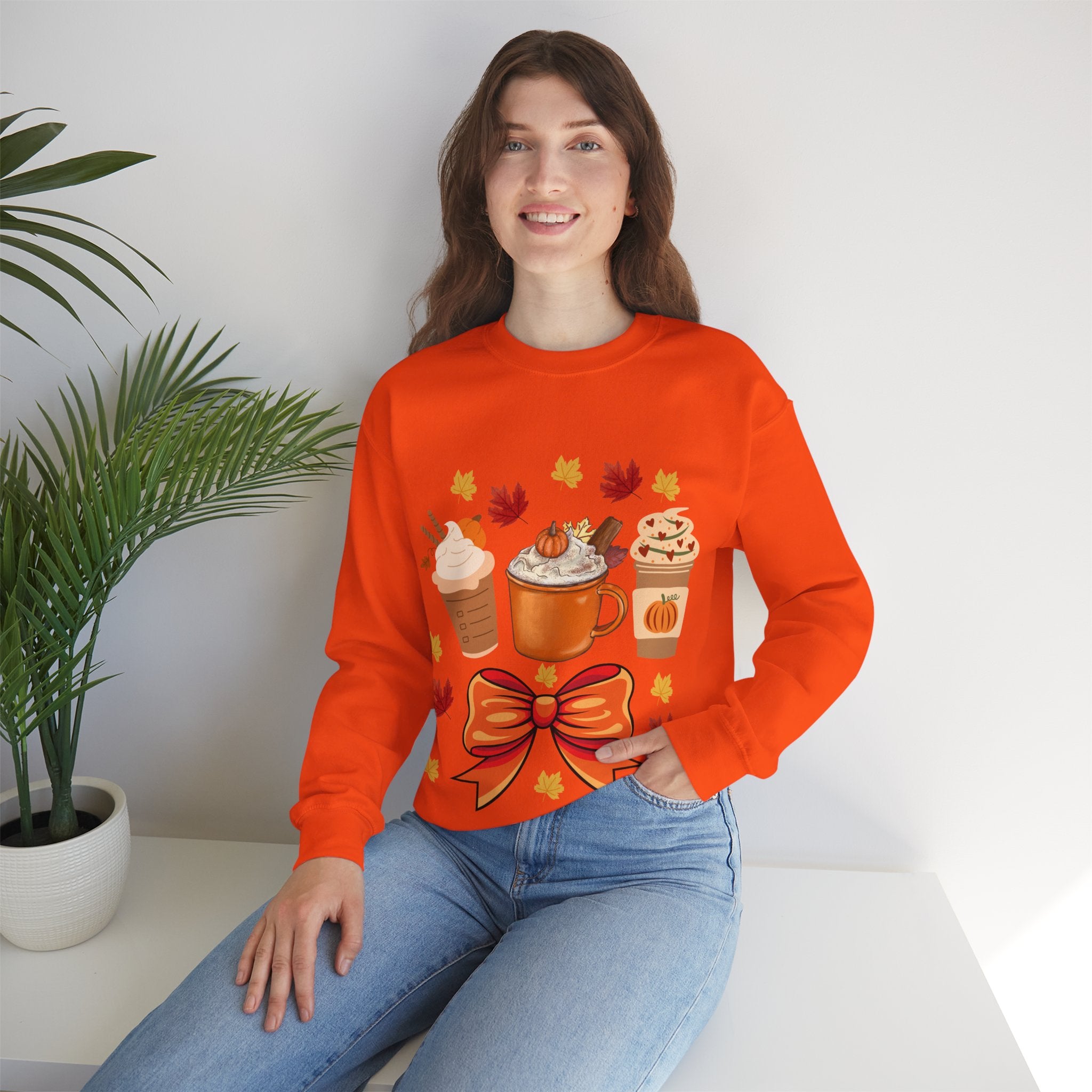 Autumn Vibes Sweatshirt, Cozy Crewneck for Fall, Pumpkin Spice Sweatshirt, Cute Gift for Thanksgiving, Warm Fashion Statement
