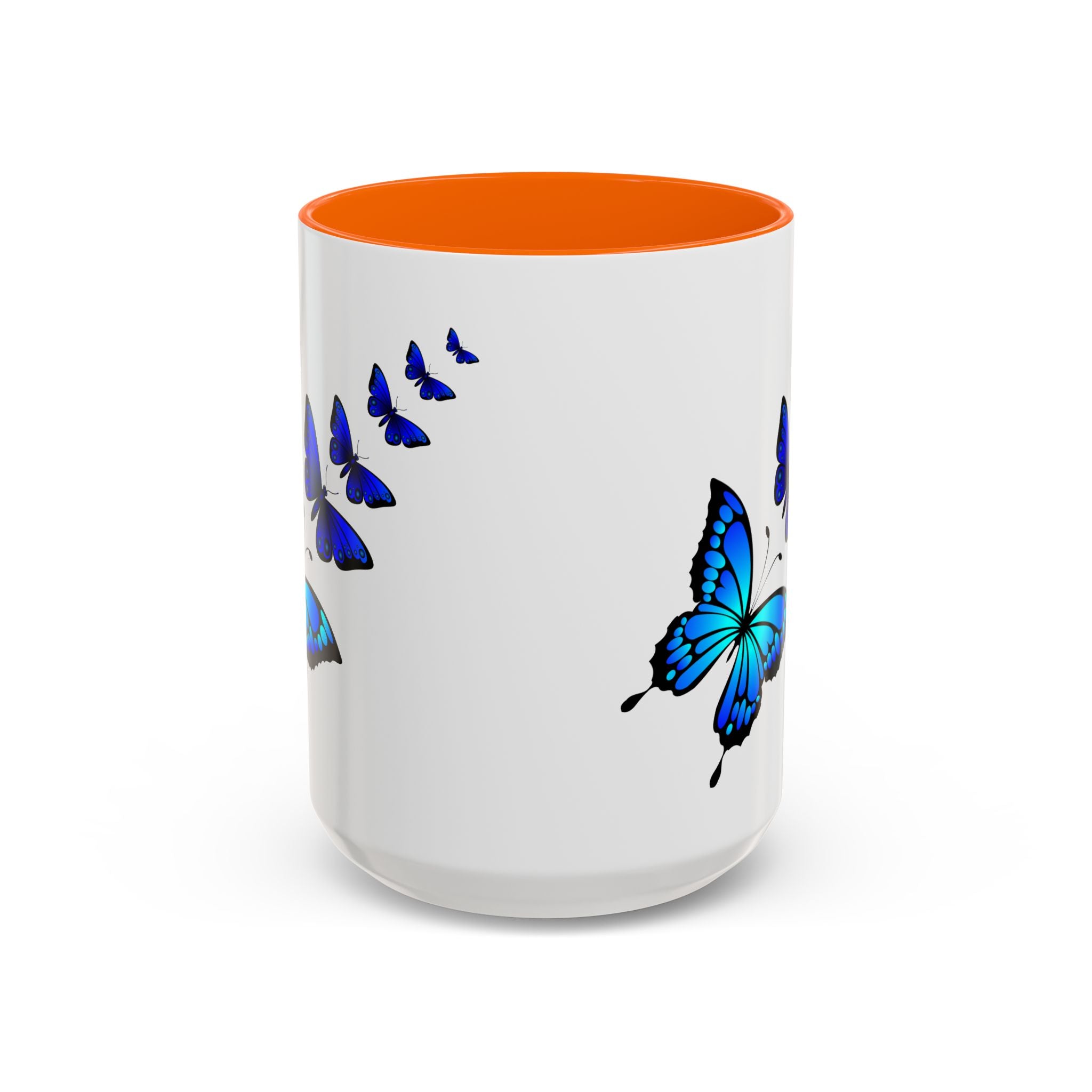 Butterfly Accent Coffee Mug | Colorful Butterfly Design | Perfect Gift for Nature Lovers | Home & Office Decor | 11oz & 15oz