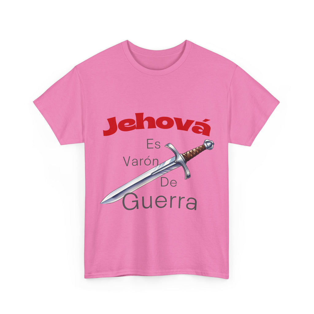 Jehová Es Varón De Guerra T-Shirt — Spanish Christian Sword Design