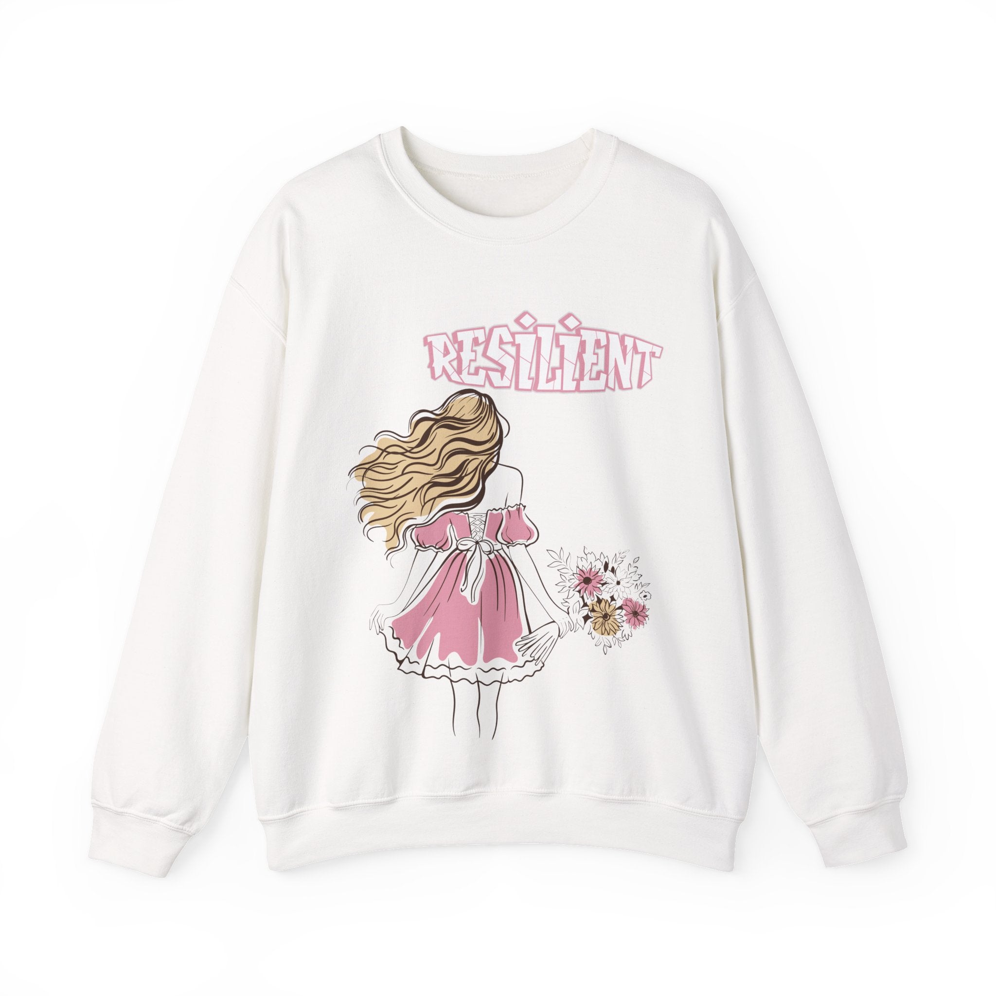 Resilient Graphic Sweatshirt, Trendy Crewneck, Women’s Clothing, Cozy Layering Piece, Perfect Gift for Her, Casual Fashion