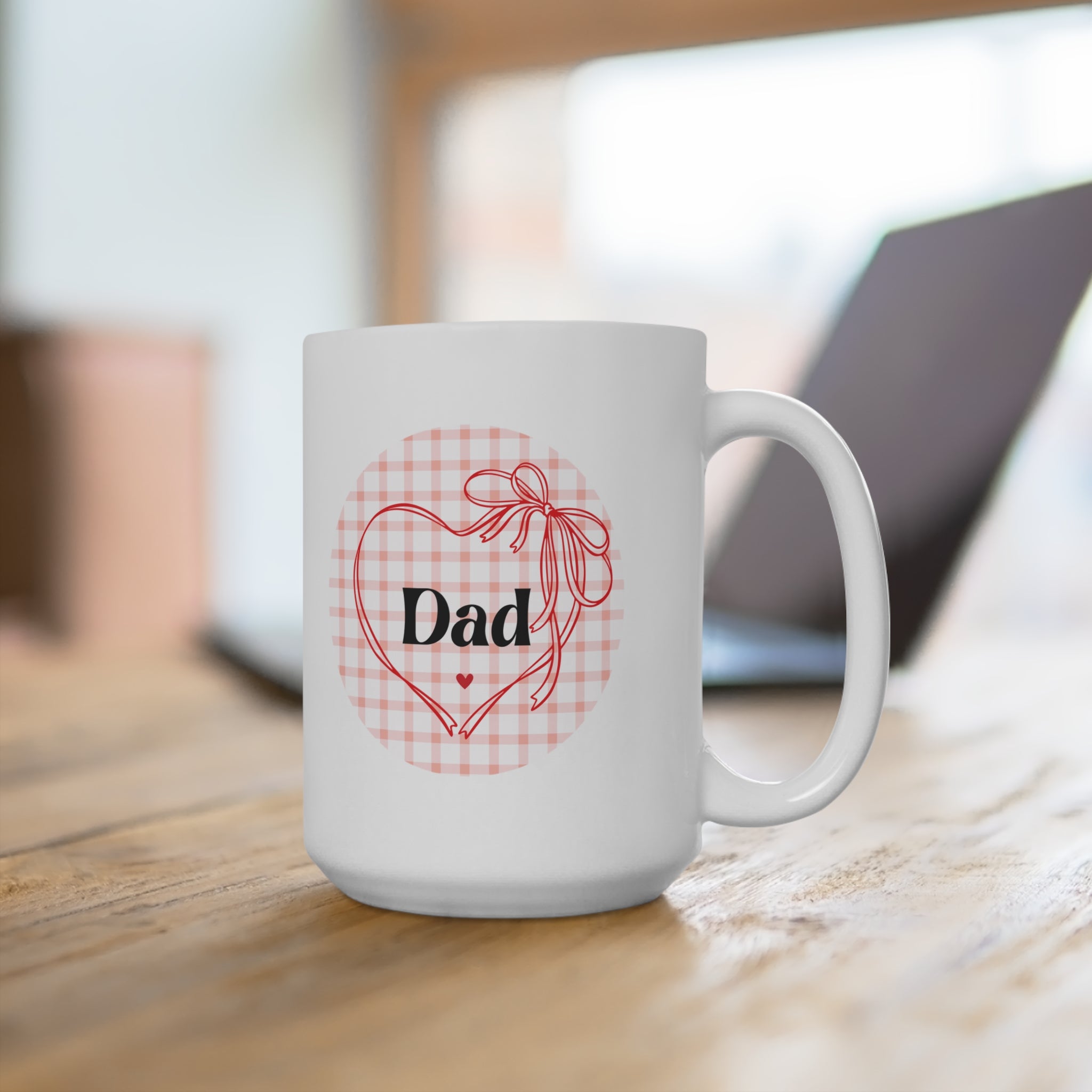 Heartfelt Dad Mug - 15oz, Perfect for Father's Day, Birthday Gift, Coffee Lover, Family Moments, Celebrate Love