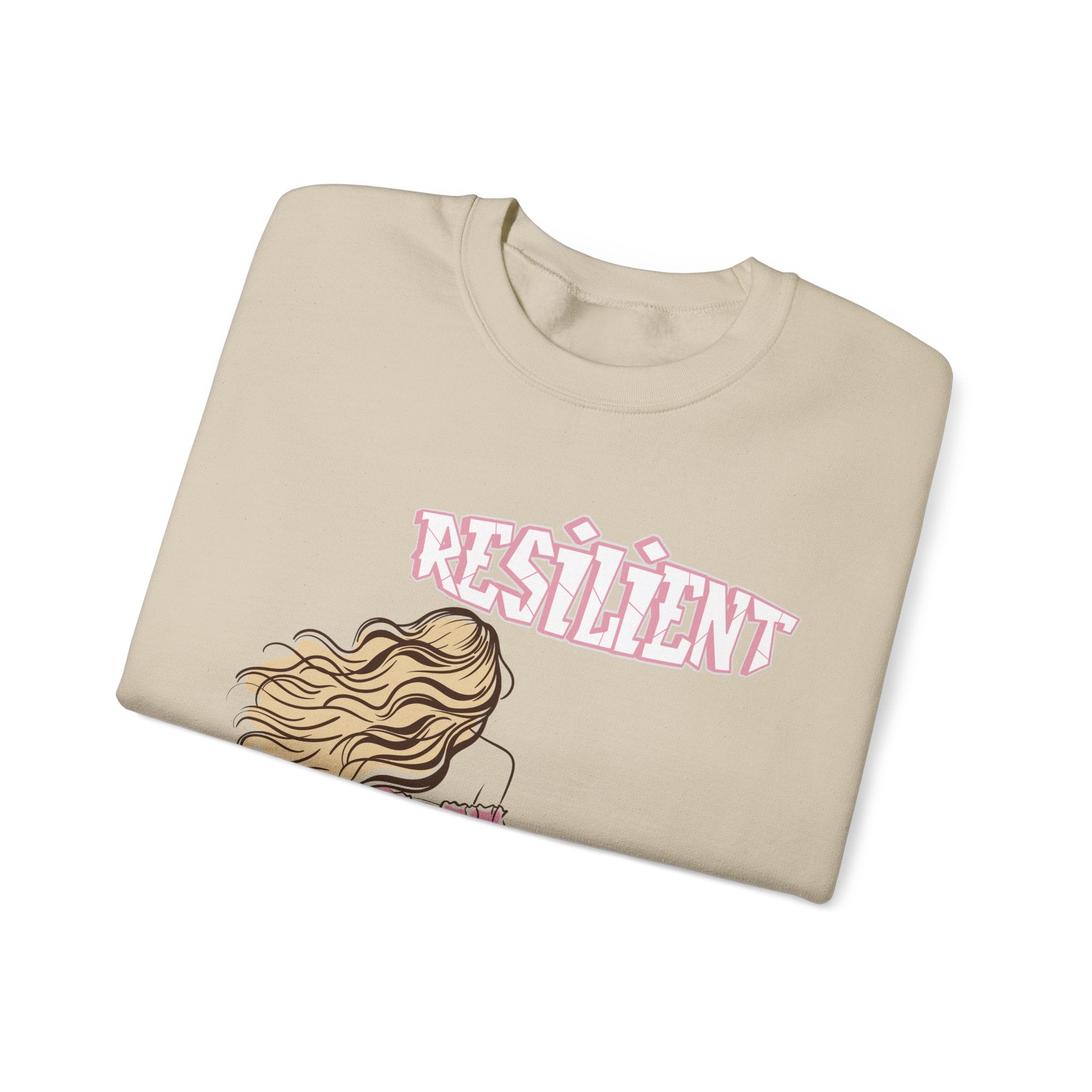 Resilient Graphic Sweatshirt, Trendy Crewneck, Women’s Clothing, Cozy Layering Piece, Perfect Gift for Her, Casual Fashion