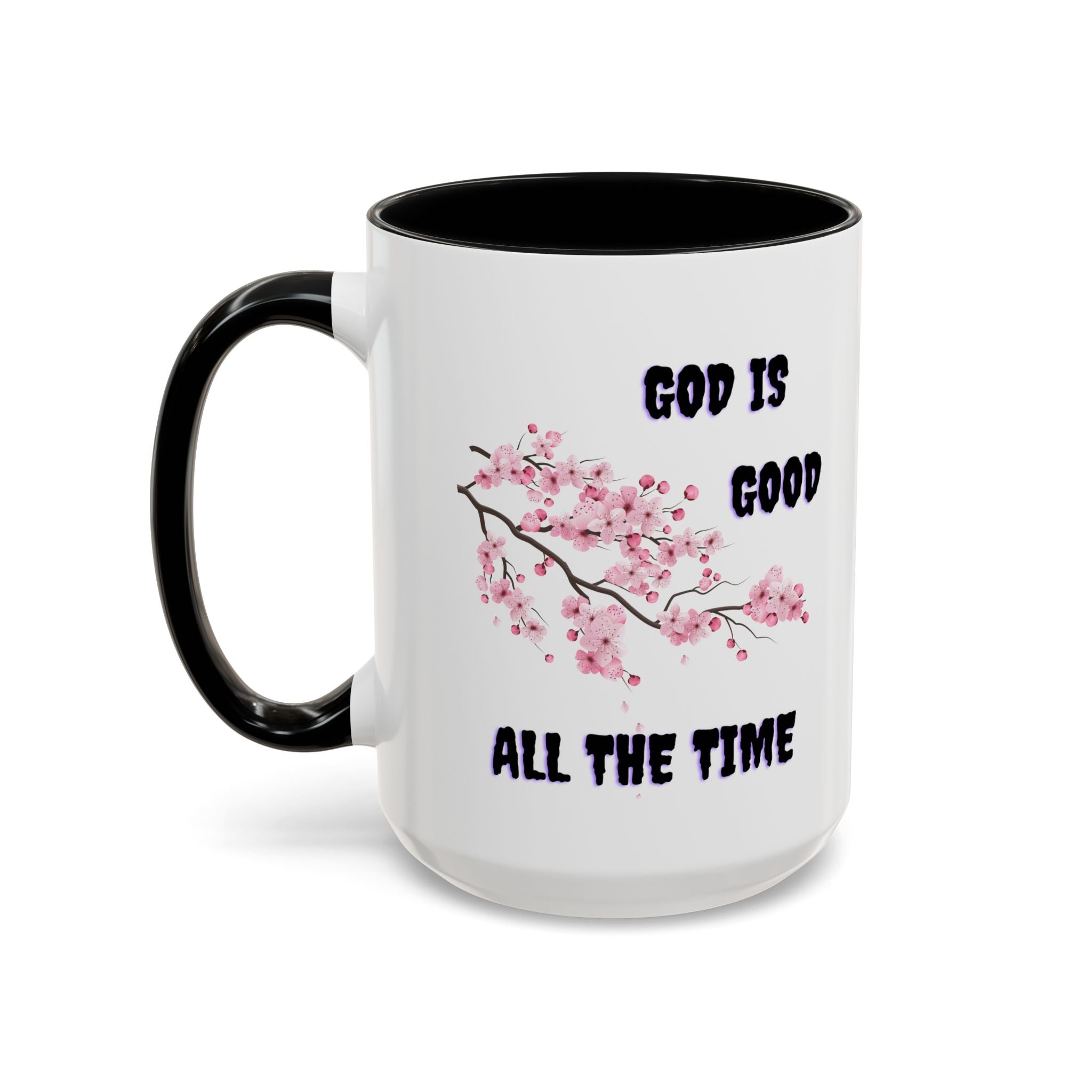 Inspirational Coffee Mug - God is Good, Floral Design, Gift for Faith Friends, Perfect for Mother's Day, Church Gatherings, Daily Motivation