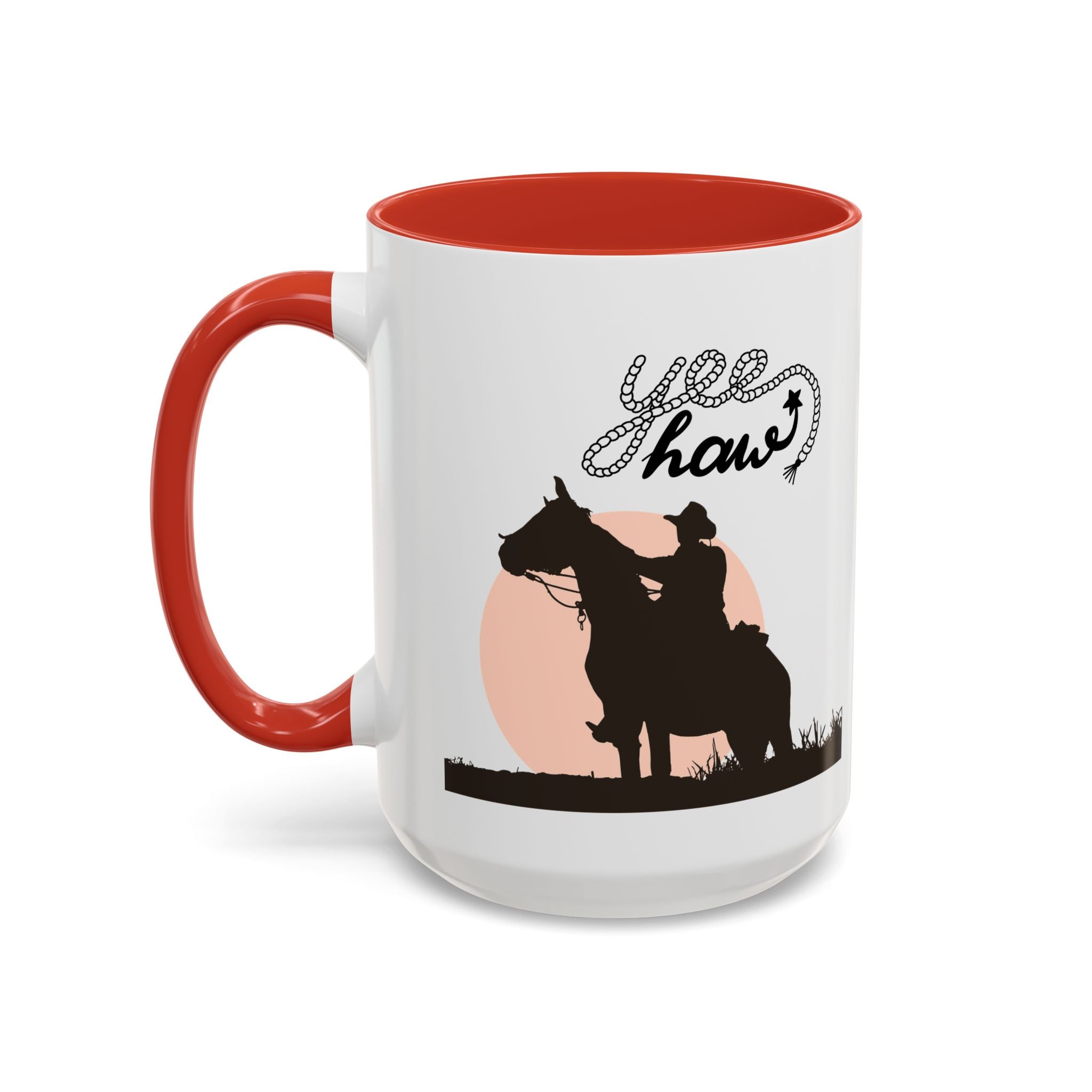 Cowboy Coffee Mug – Yee Haw, Western Decor, Gift for Horse Lovers, Rustic Tea Cup, Unique Rancher Present