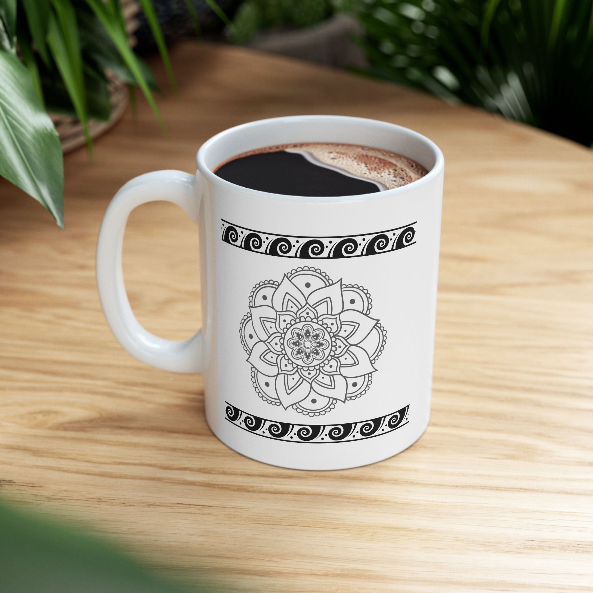Elegant Mandala Ceramic Mug - Black and White Design, Perfect for Coffee Lovers, Gift for Tea Enthusiasts, Home or Office Decor, [...]