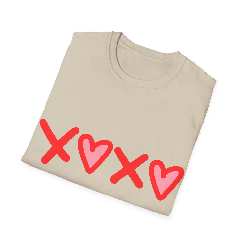 XX Valentine’s Day Tee – Cute Red Heart Hugs & Kisses T-Shirt