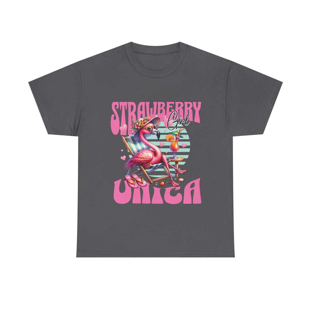 Strawberry Girl Unisex Heavy Cotton Tee - Summer Vibes T-Shirt