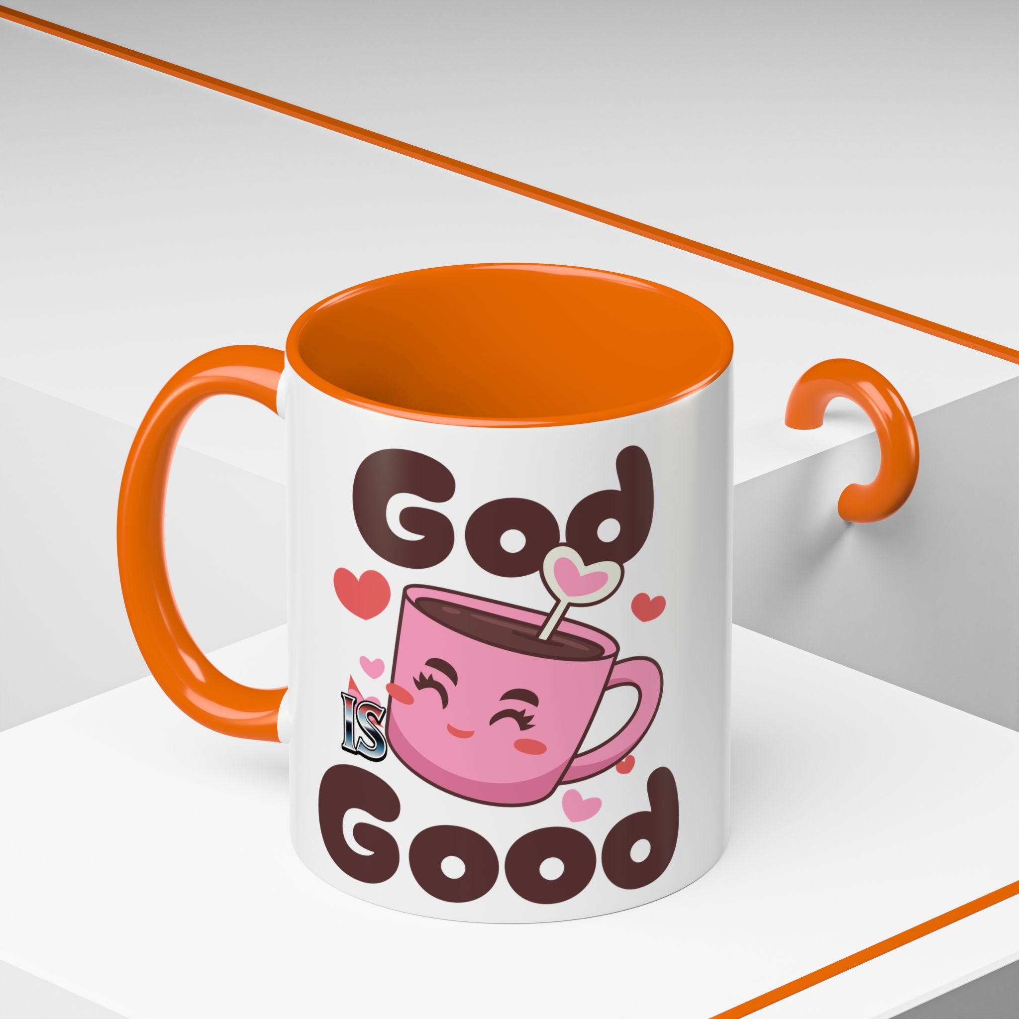 Cute God is Good Coffee Mug | Love Inspired Drinkware for Coffee Lovers, Gift for Friends, Anniversaries, Home Decor, Faith-Based Gifts