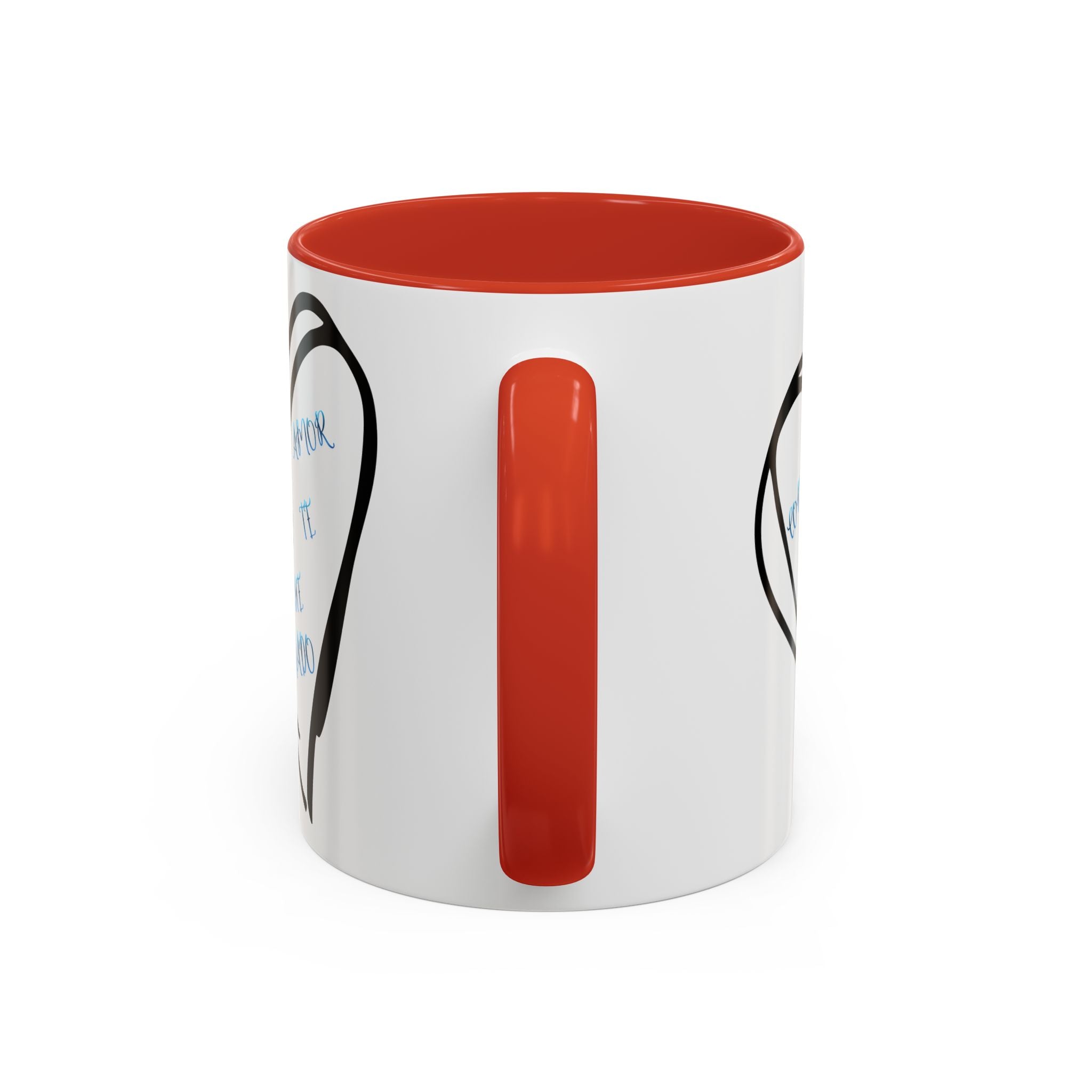 Coffee Mug - Hand-Drawn Heart with Spanish 'Por Amor Te He Amado' Accent